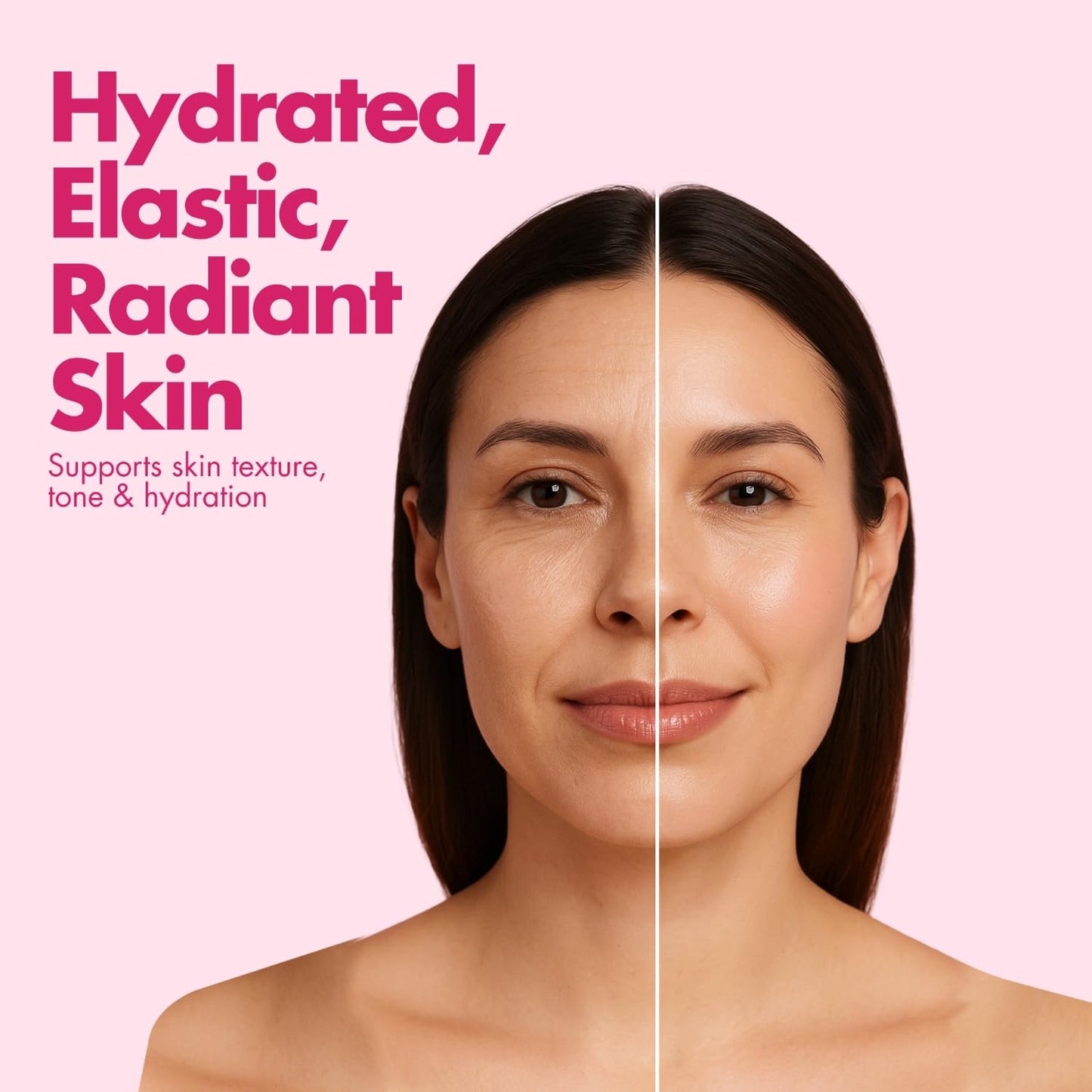 Yes You Can! Natural Glow Beauty Collagen Powder – 10g Hydrolyzed Collagen with Biotin, Hyaluronic Acid, Vitamins C & E – Skin, Hair & Nail Support – 6 oz