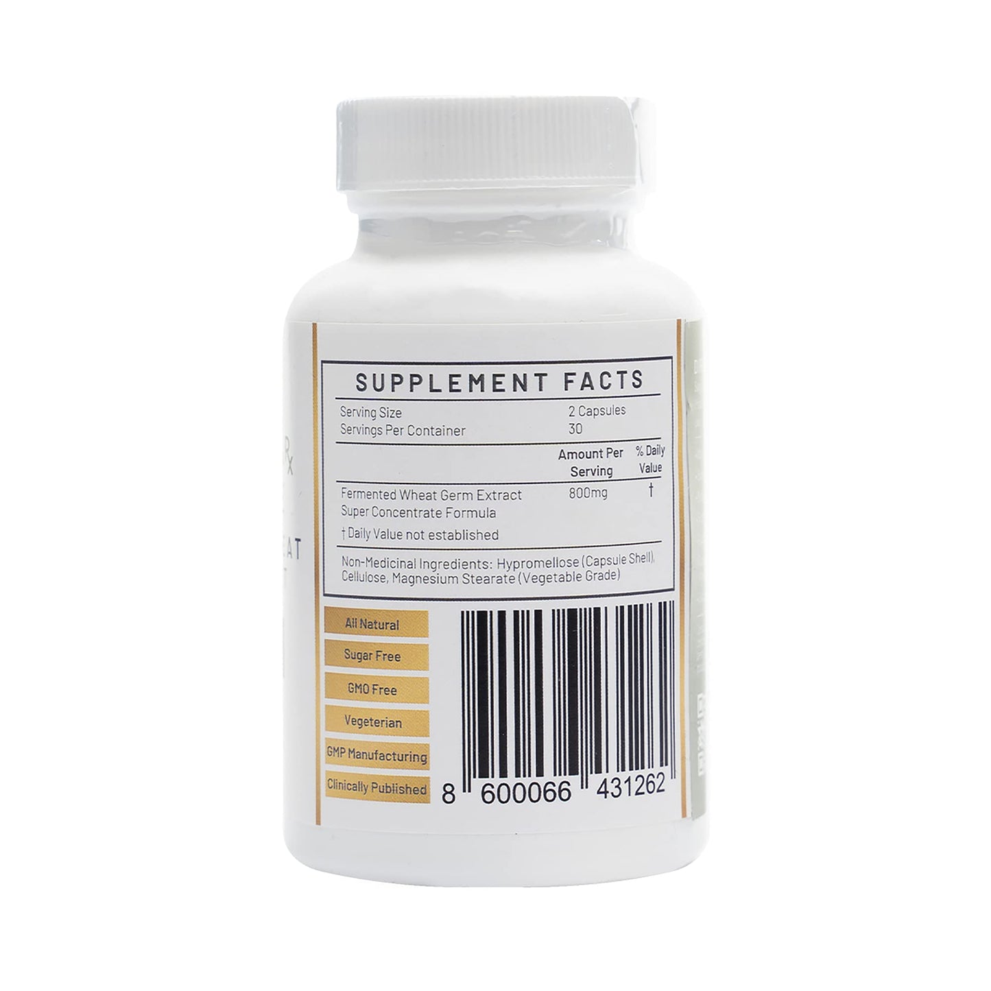 FWGE Rx BioSCIENCE Spermidine Joint Health Premium Fermented Wheat Germ Extract, Mobility, Flexibility, Inflammation, Cell Health, Non-GMO, Gluten-Free, Sugar-Free, Vegan, Natural, Capsules, 60