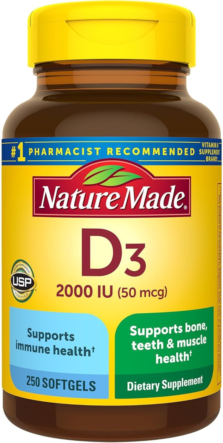 Nature Made Vitamin D3 2000 IU Softgels 500 Count