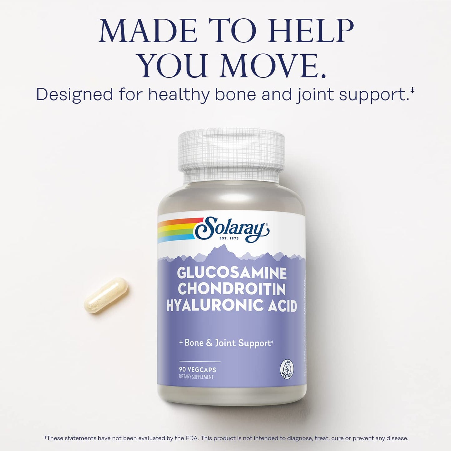 SOLARAY Glucosamine Chondroitin Hyaluronic Acid VegCaps 90