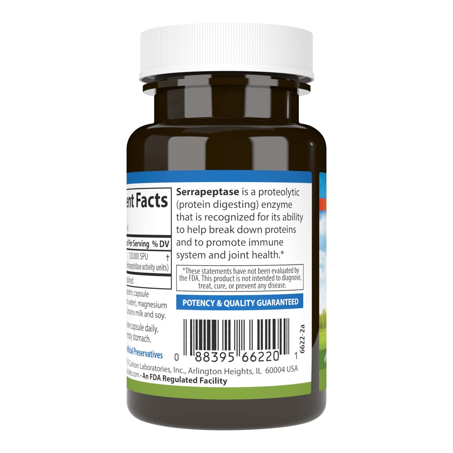 Carlson Serrapeptase 120000 SPUs Delayed Release Capsule, 90 Count