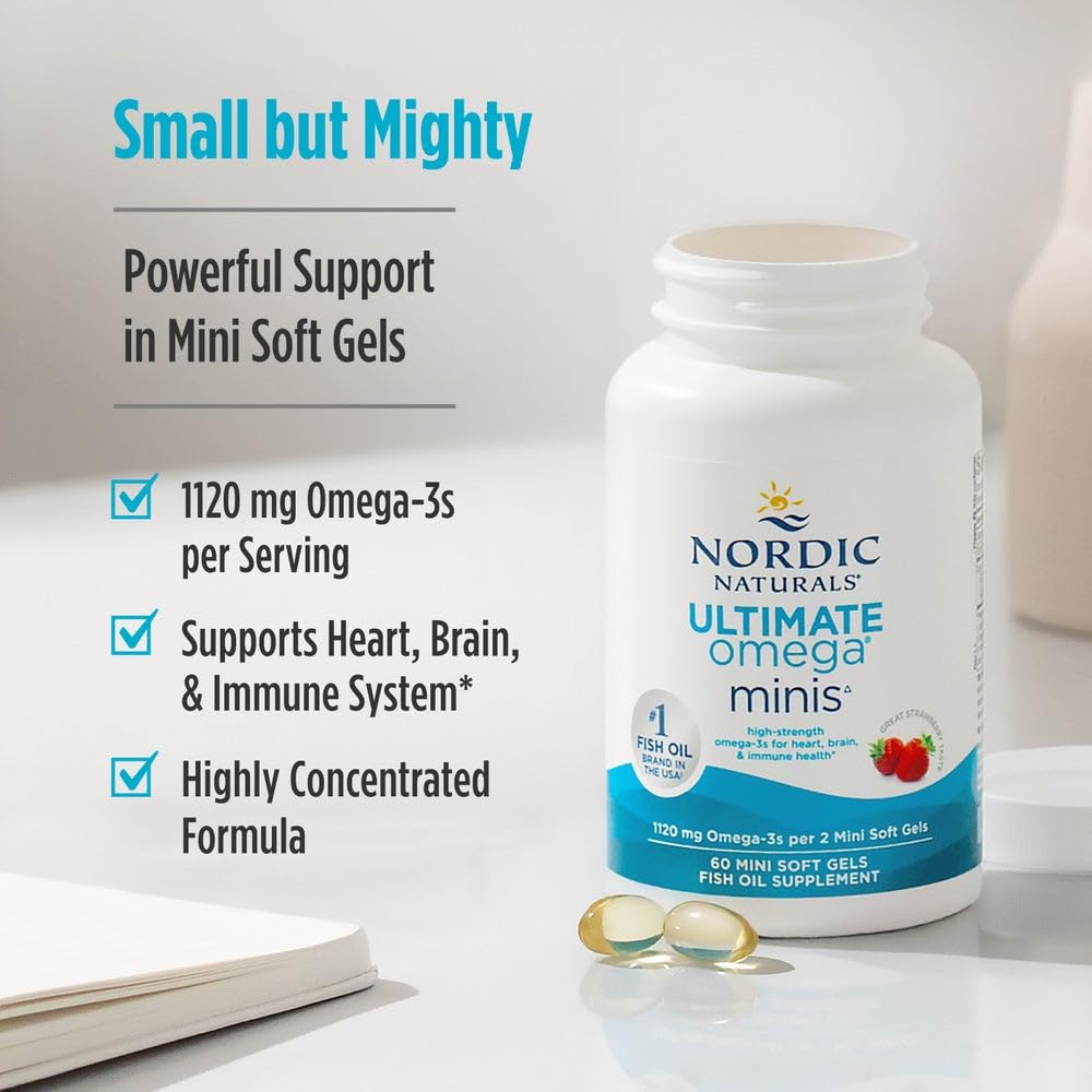 Nordic Naturals Ultimate Omega Minis Softgels, 60 Count