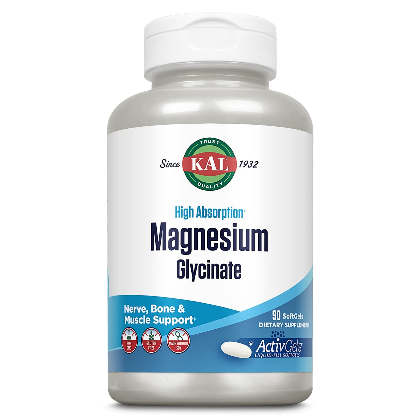 KAL Magnesium Glycinate ActivGels 315mg Softgels 90 Count