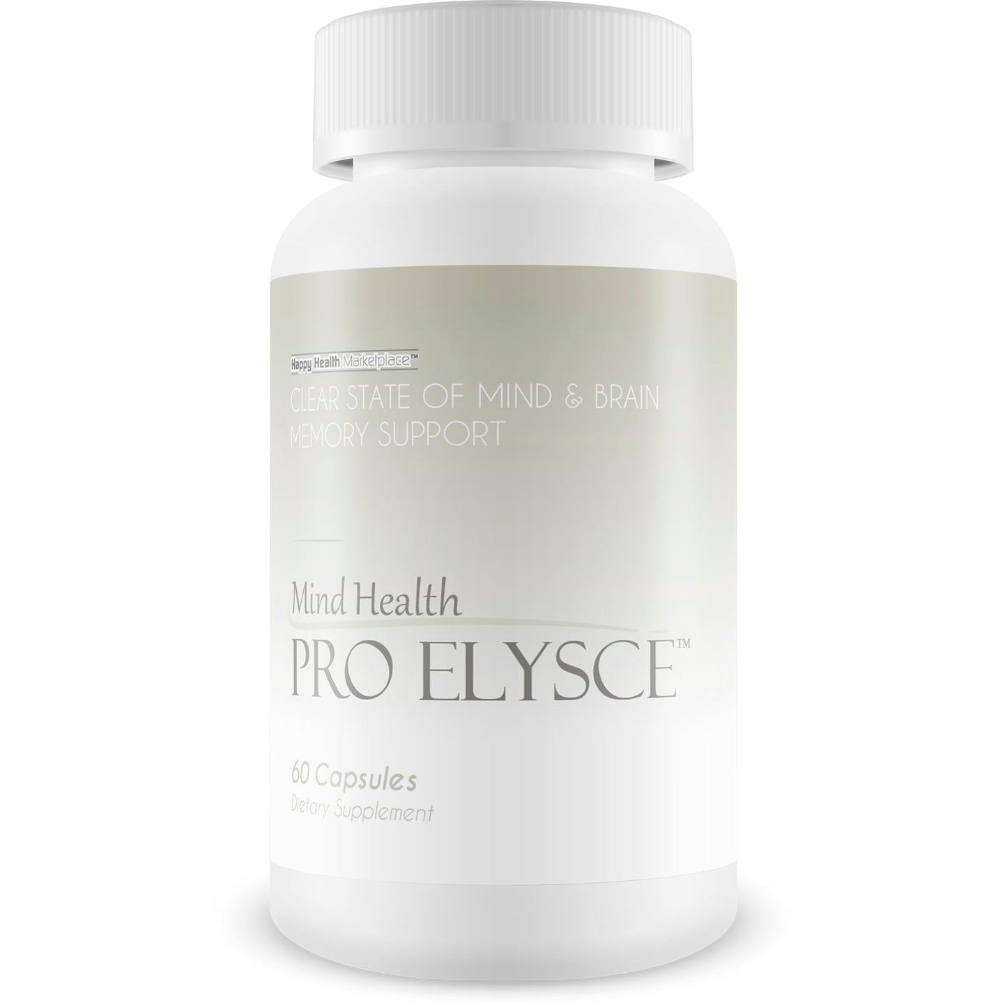 Happy Health Marketplace Mind Health Pro Elysce Clear State of Mind & Brain Memory Support Capsules, 60 Count