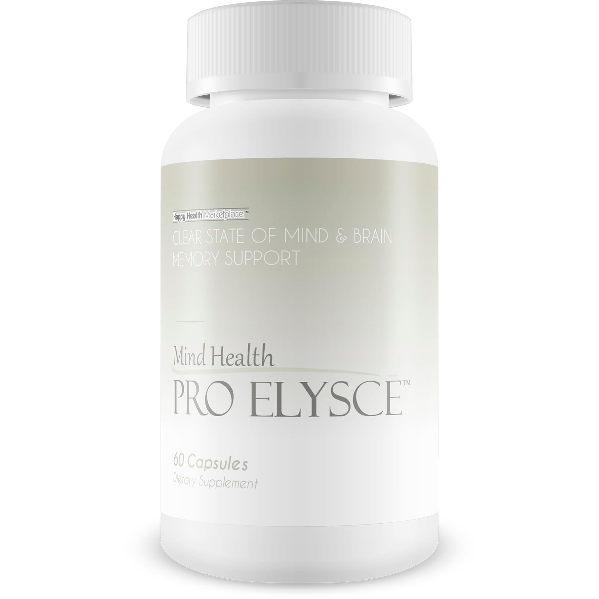 Happy Health Marketplace Mind Health Pro Elysce Clear State of Mind & Brain Memory Support Capsules, 60 Count