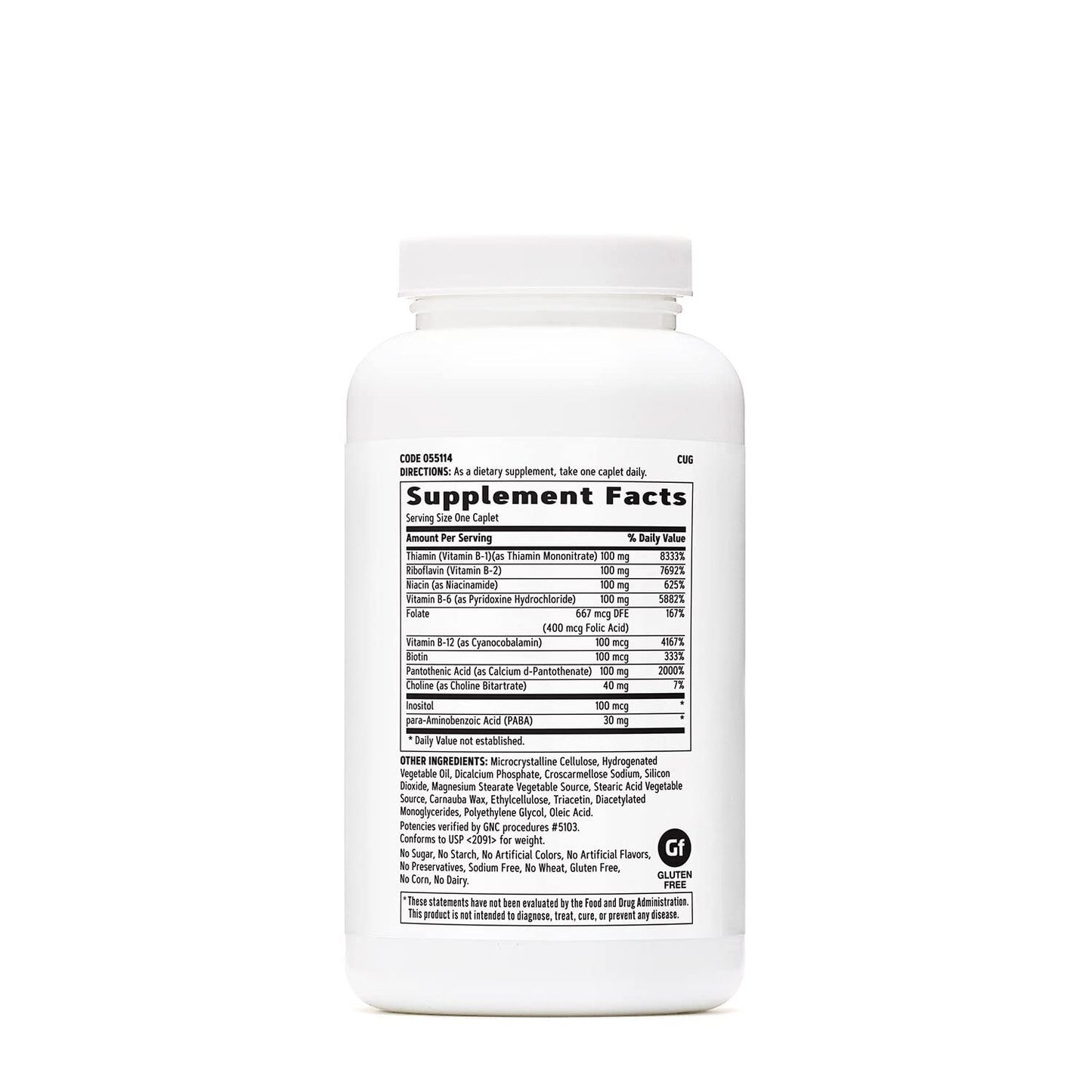 GNC Vitamin B Complex 100 Caplets, 250 Count