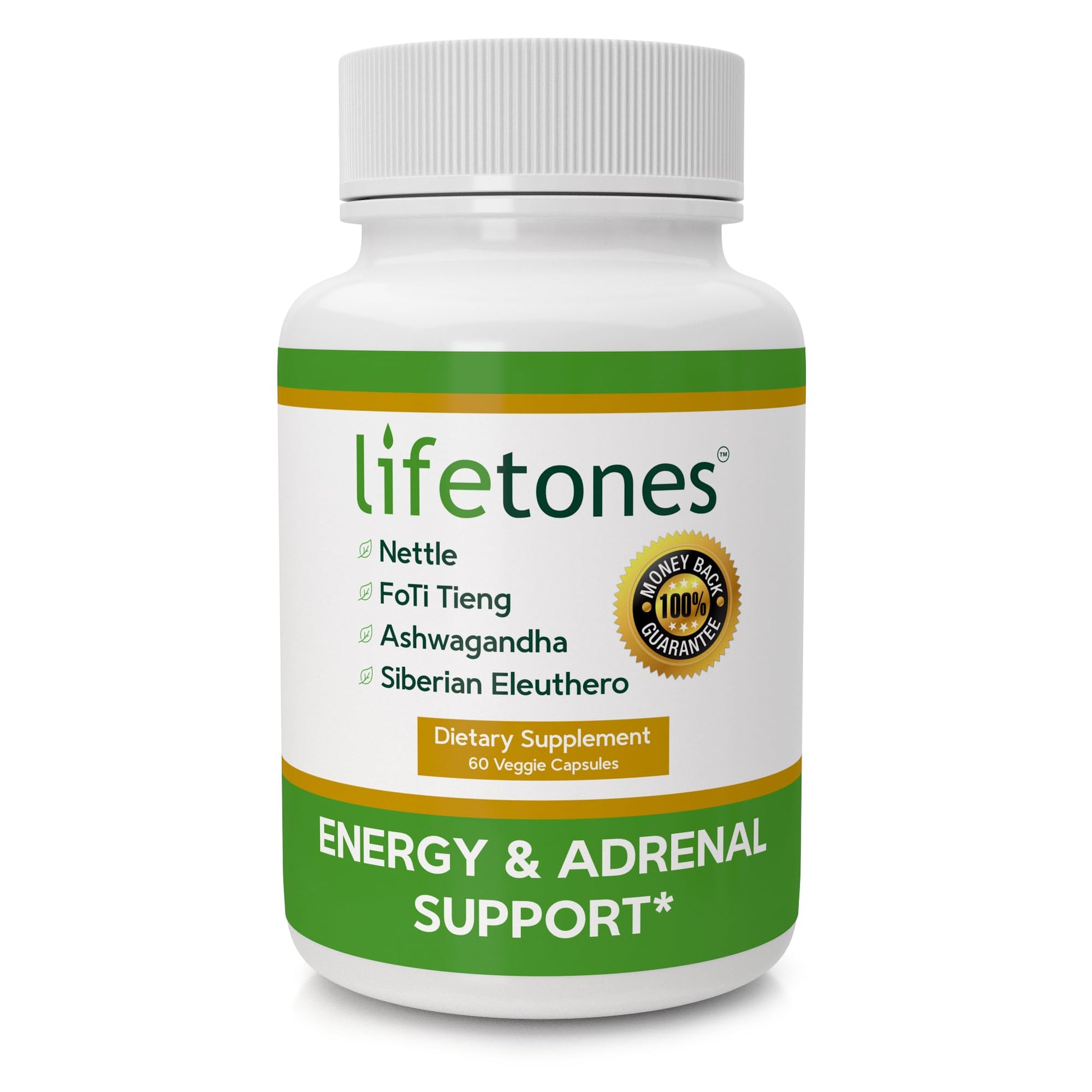 Life Tones Energy & Adrenal Support Capsule, 60 Count
