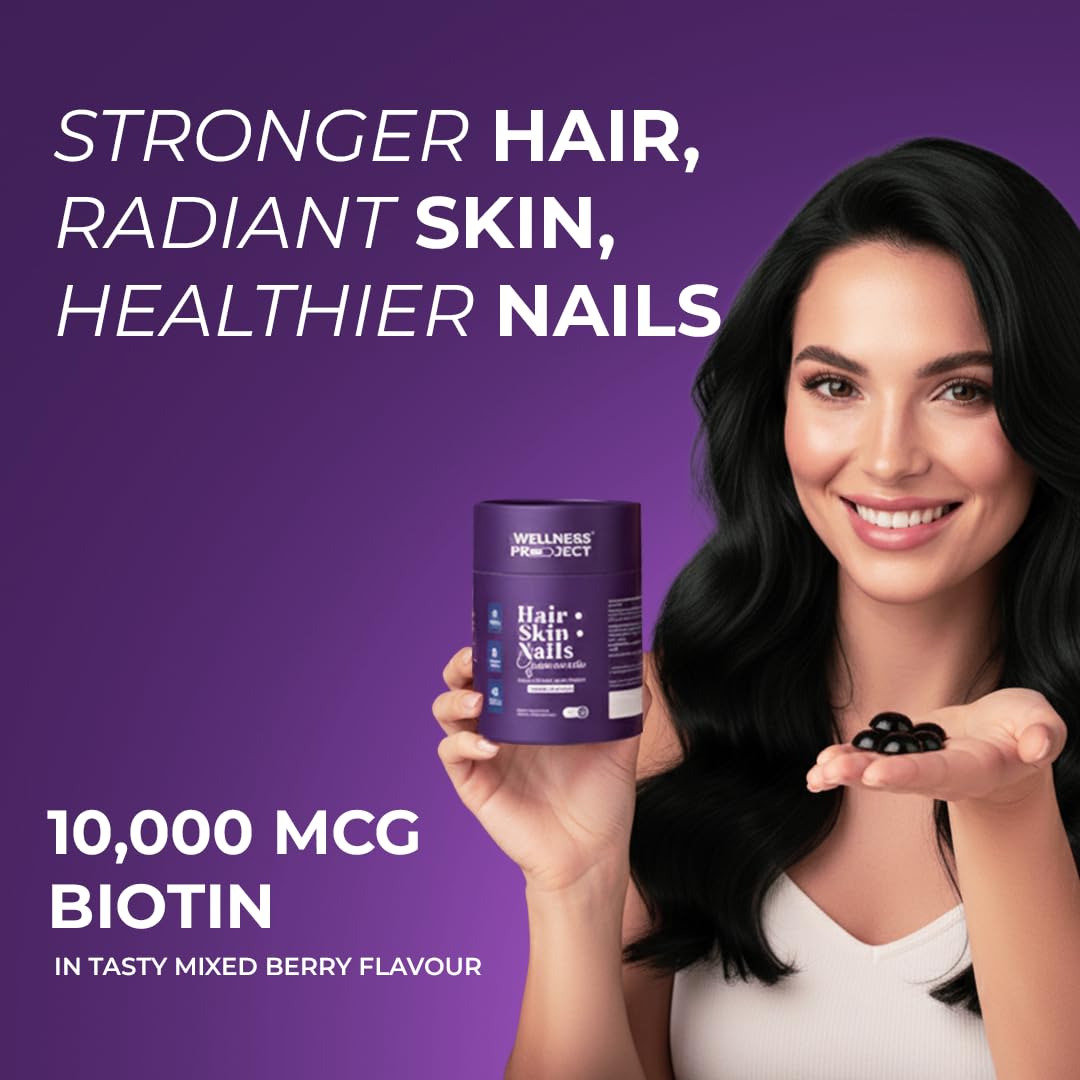 The Wellness Project 14-in-1 Hair, Skin & Nails Gummies, 60 Gummies