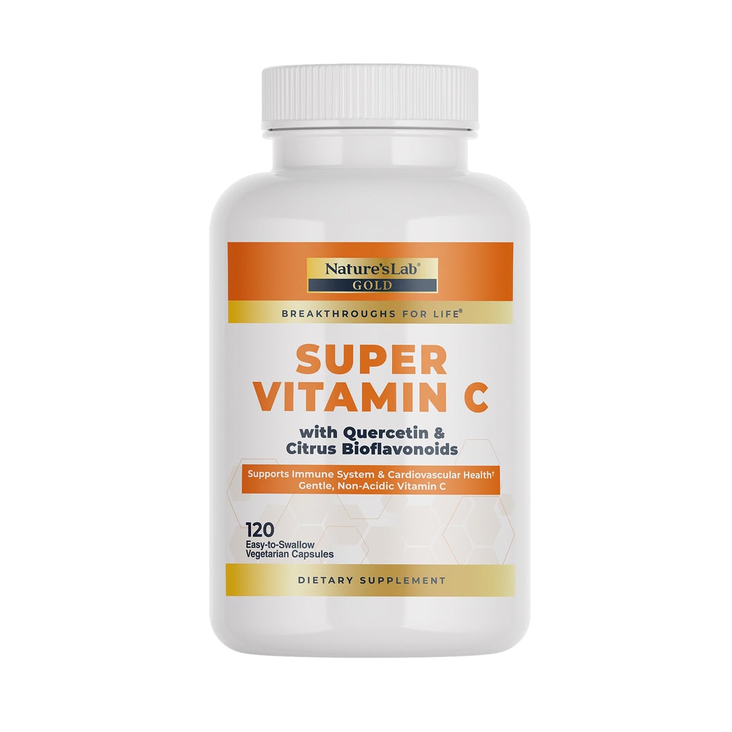 Nature's Lab Gold Super Vitamin C 1000mg Capsules 120 Count