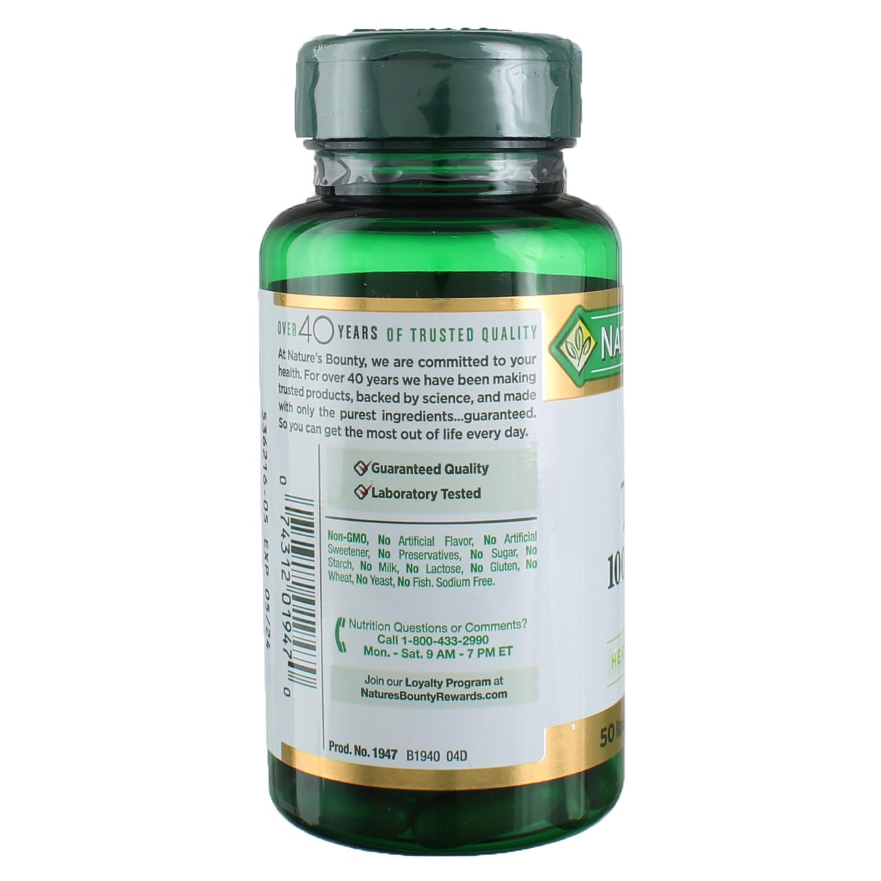 Nature's Bounty Milk Thistle 1000 mg Softgels, 50 Count