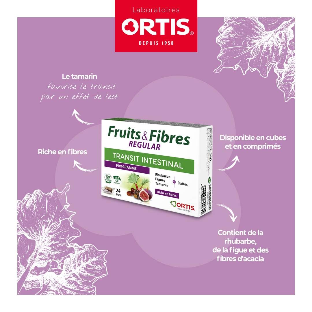 Ortis Fruits & Fibres Regular 24 Capsules