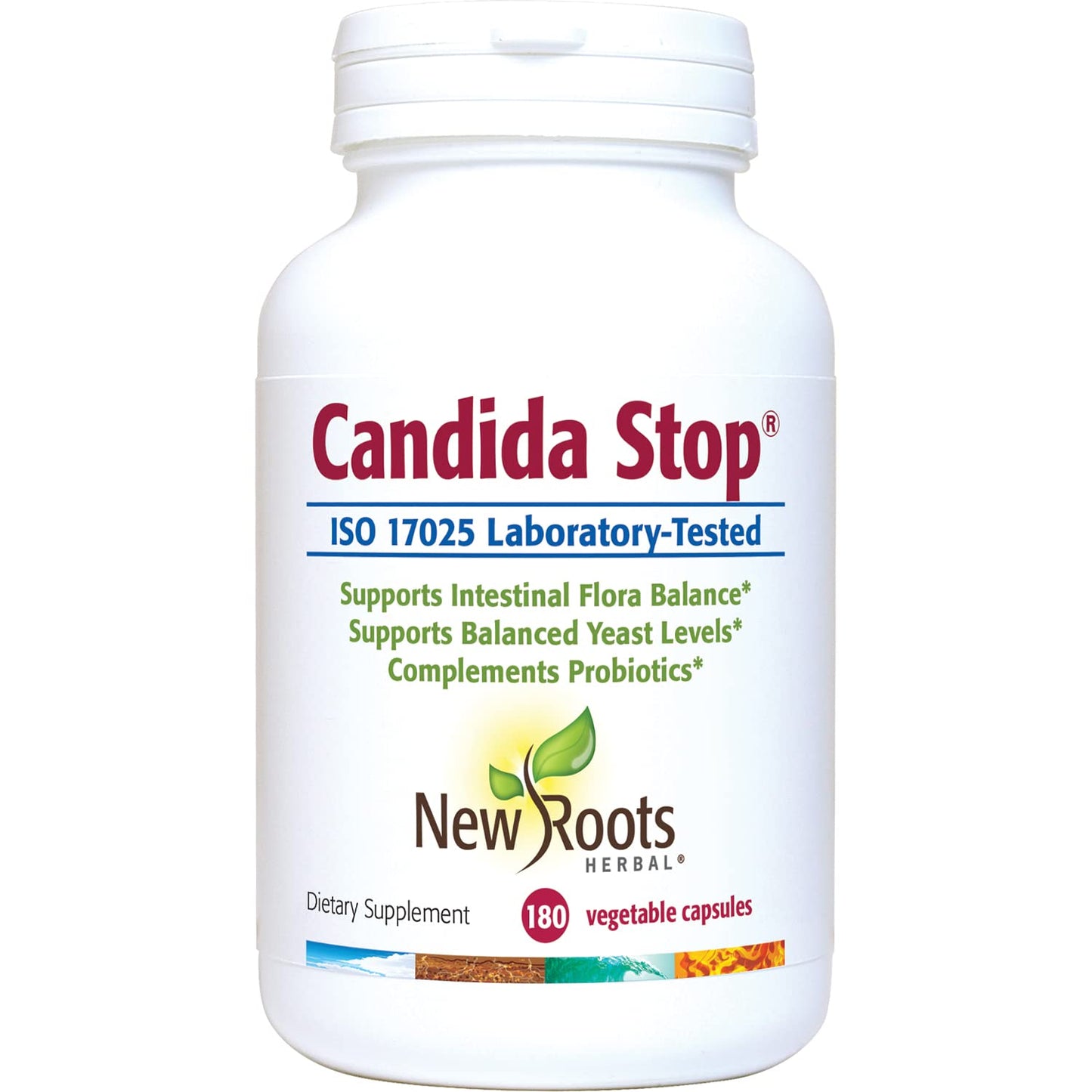 NEW ROOTS HERBAL Candida Stop Detox Cleanse Supplement with Oregano, Echinacea, Botanical Herbal Formula for Men and Women, 180 Capsules