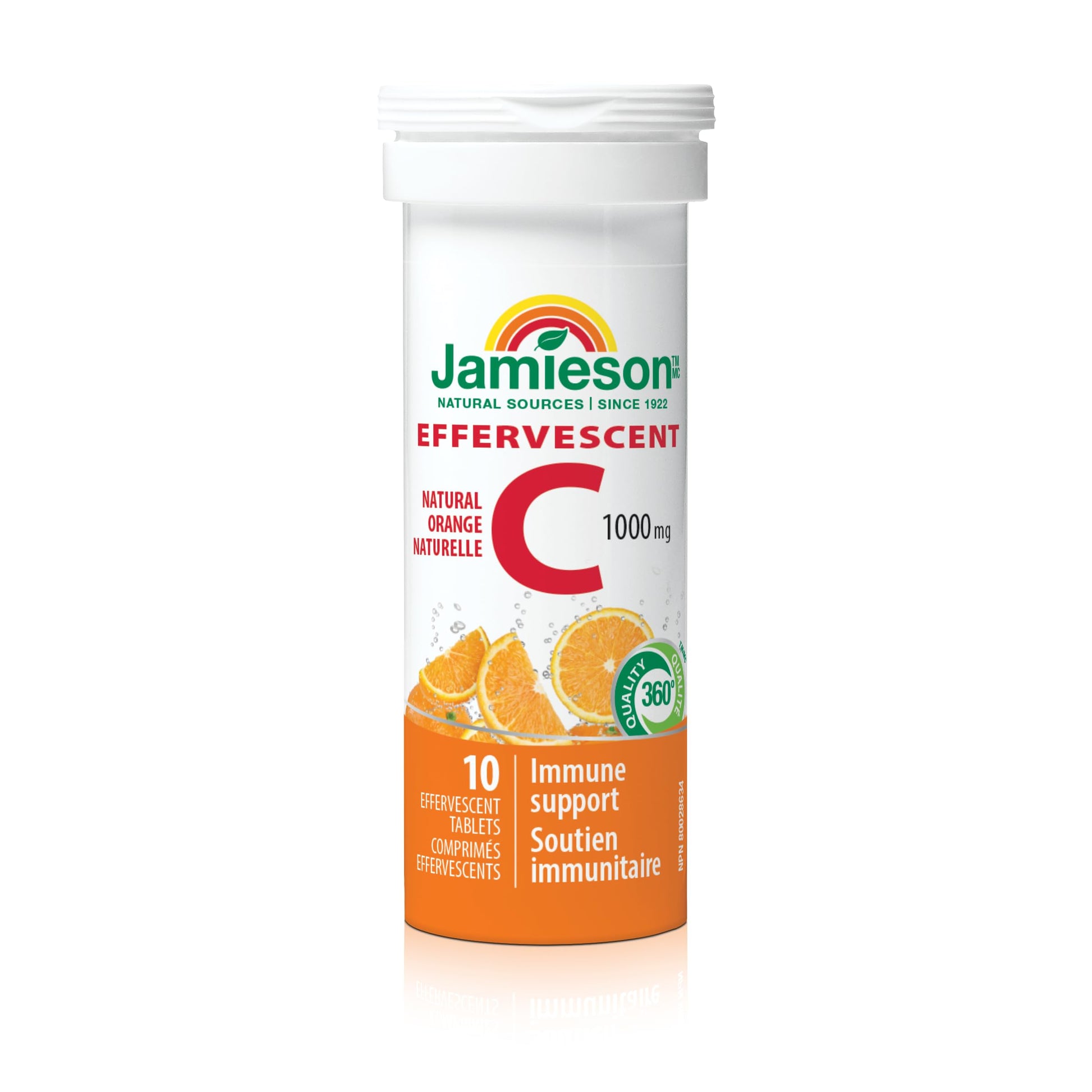 Jamieson Laboratories Vitamin C Effervescent 1000mg Tablet, 10 Tablets