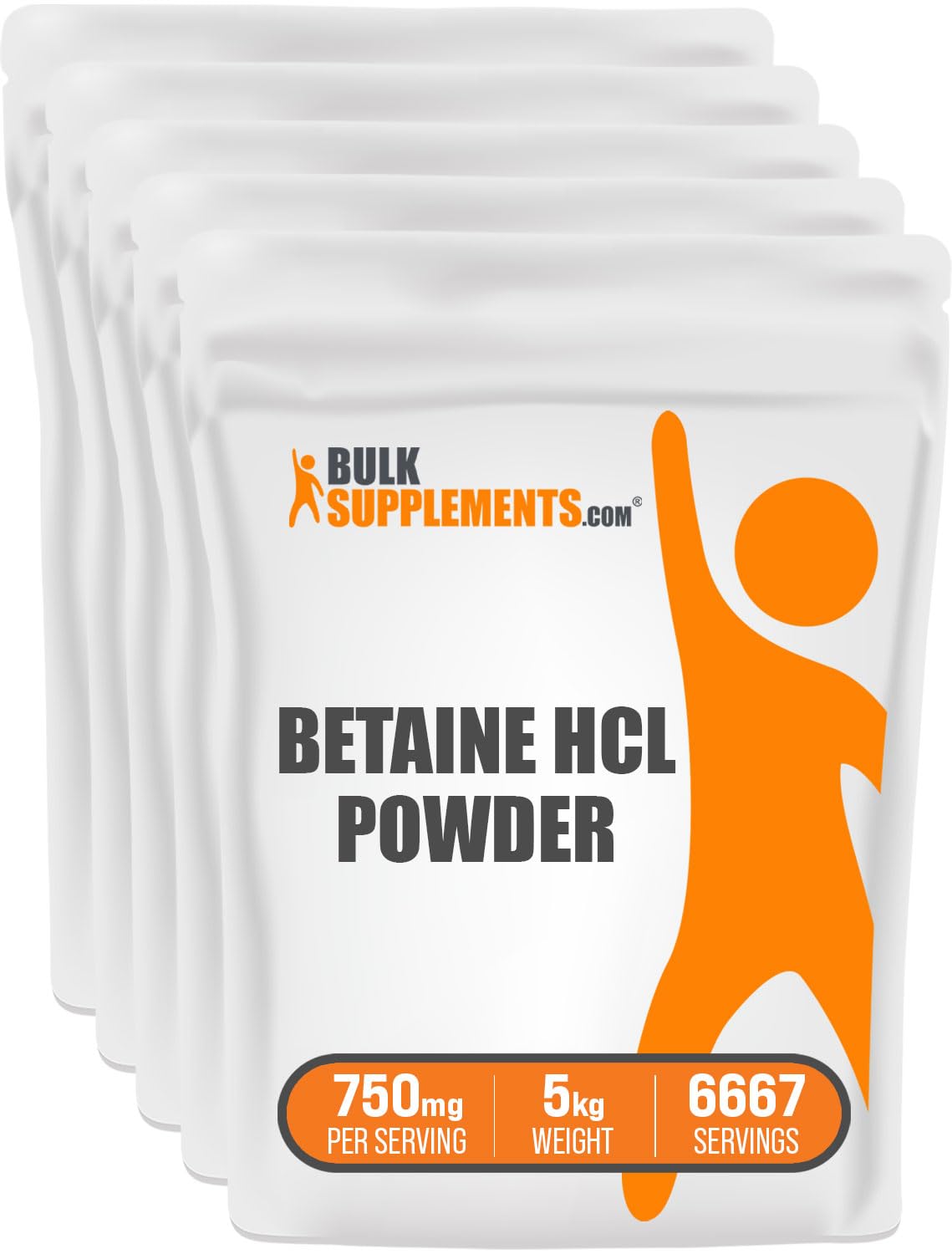 BulkSupplements Betaine HCl Powder, 750 mg