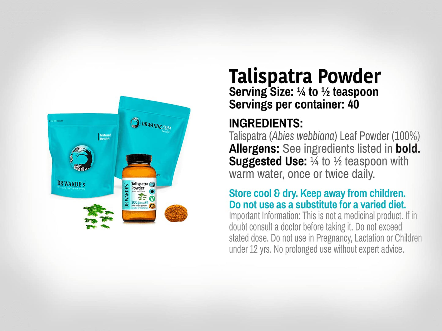 DR WAKDE's Trivrit Powder (Operculina turpethum) 3.53 oz