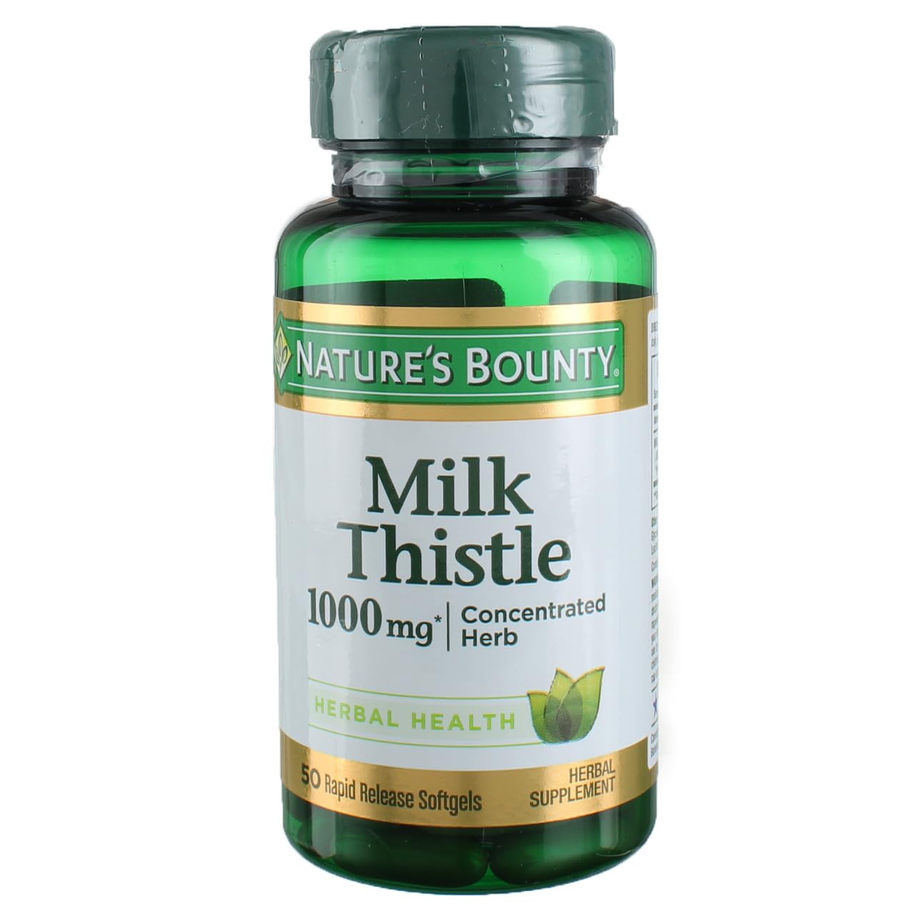 Nature's Bounty Milk Thistle 1000 mg Softgels, 50 Count
