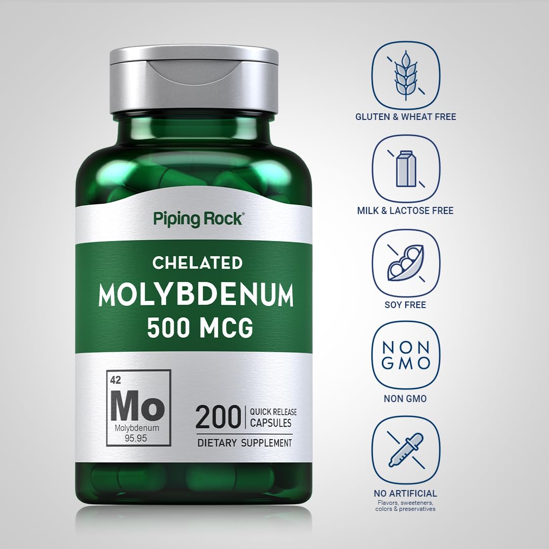 Piping Rock Molybdenum Supplement Capsule 200 Capsules