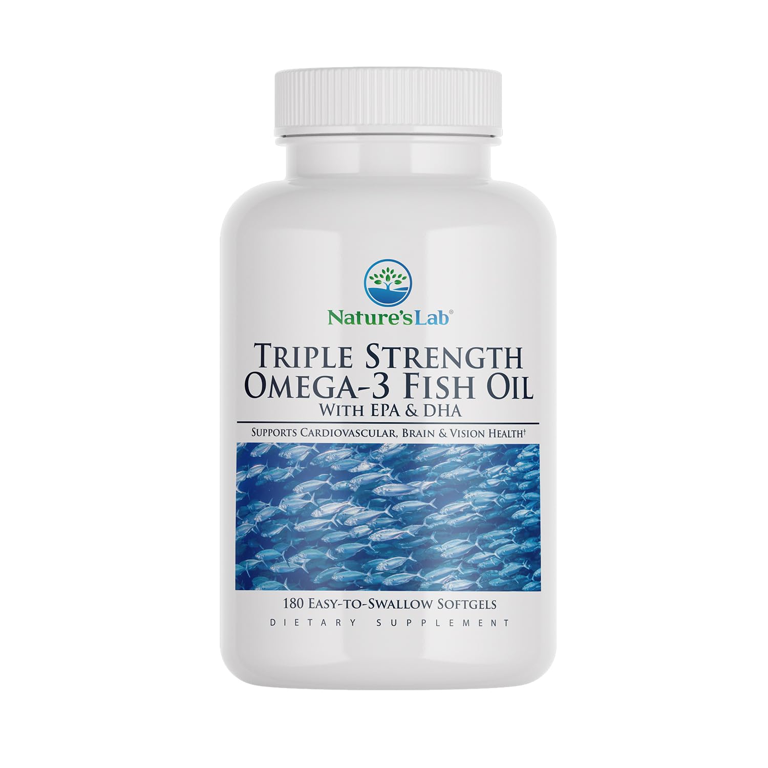 Nature's Lab Omega-3 Fish Oil with EPA & DHA Softgels 180