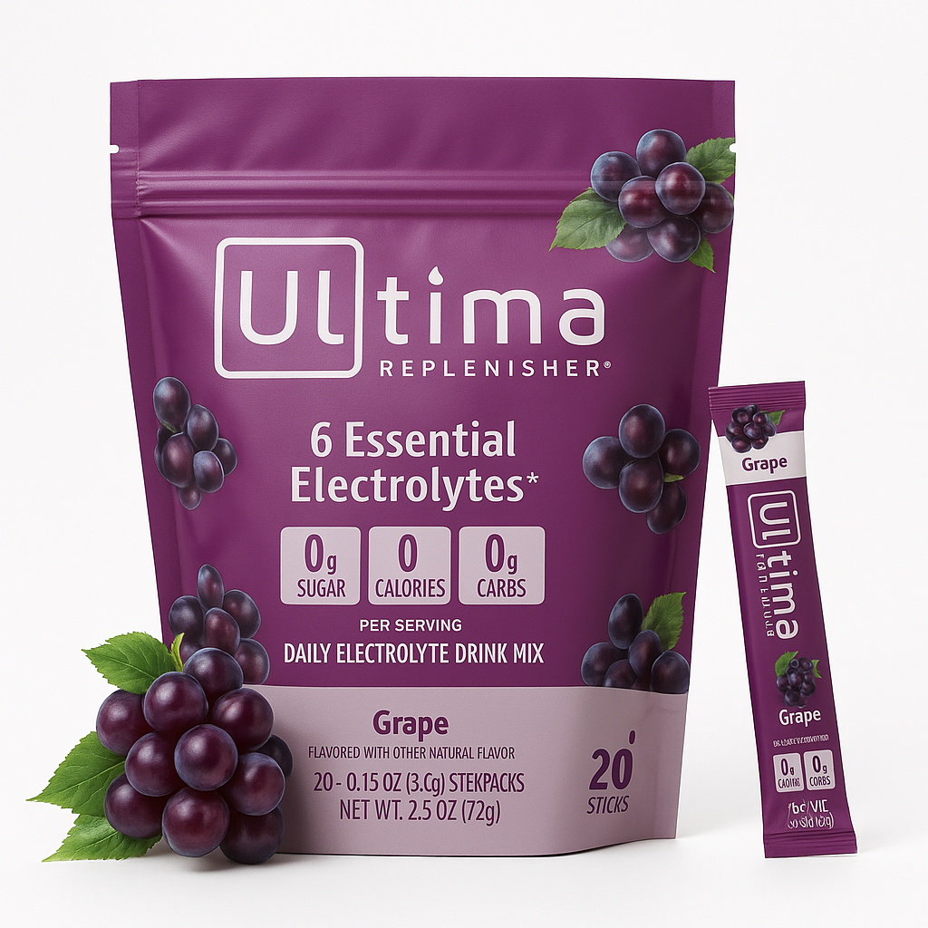 Ultima Replenisher Grape Electrolyte Powder, 20 Count