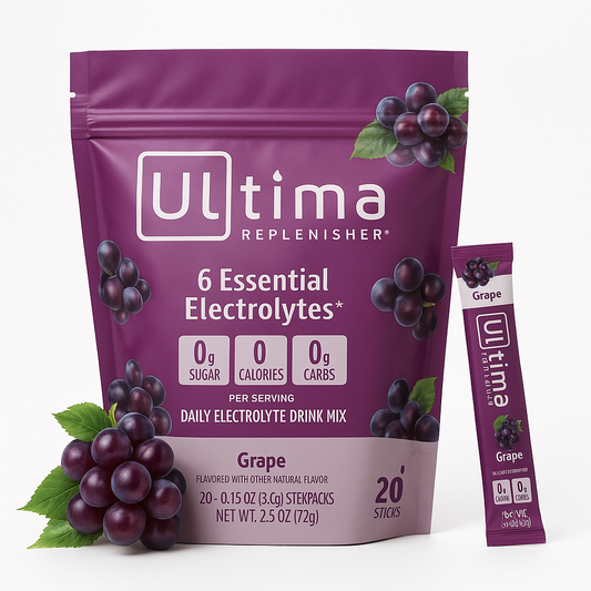 Ultima Replenisher Grape Electrolyte Powder, 20 Count