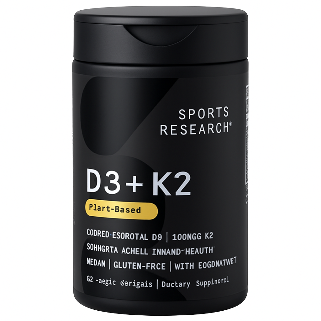 Sports Research Vegan Vitamin D3 + K2 Softgel 60 Count