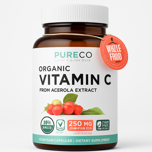 Pure Co Certified Organic Vitamin C Capsule 60 Count