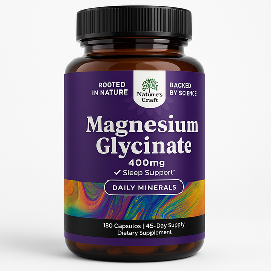 Nature's Craft Pure Magnesium Glycinate Chelated Capsules 180ct