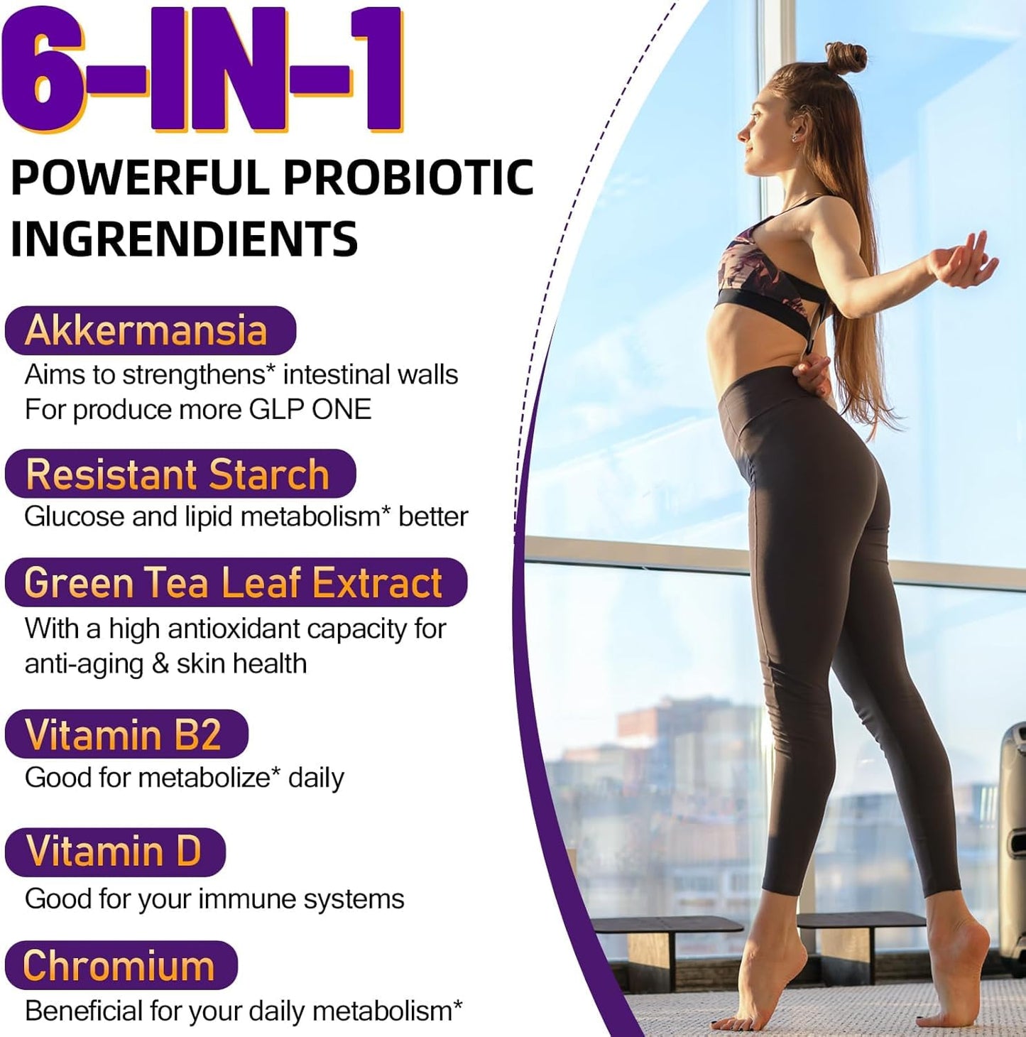 Dmeisy Akkermansia Muciniphila Probiotic Capsule, 300 Billion AFU, 120 Count