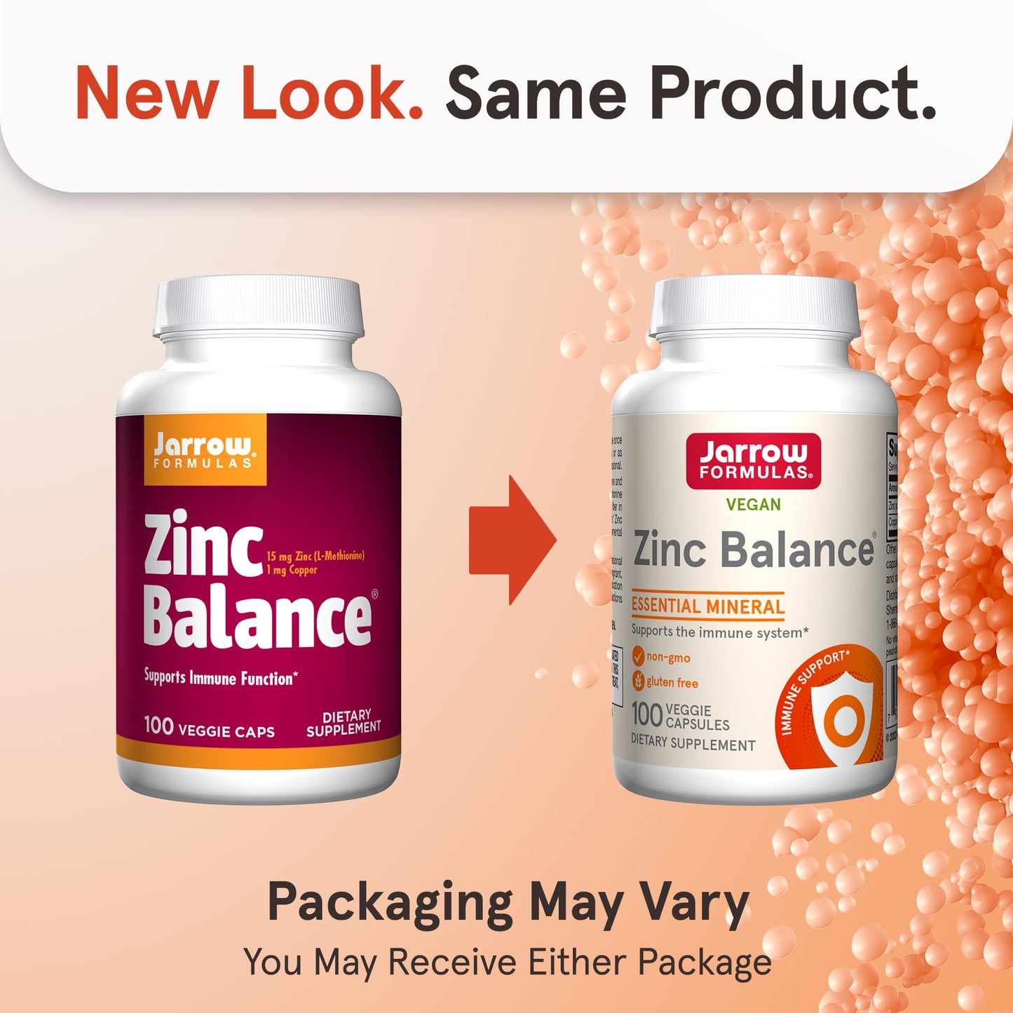 Jarrow Formulas Zinc Balance 15 mg Zinc with Copper, 100 Capsules