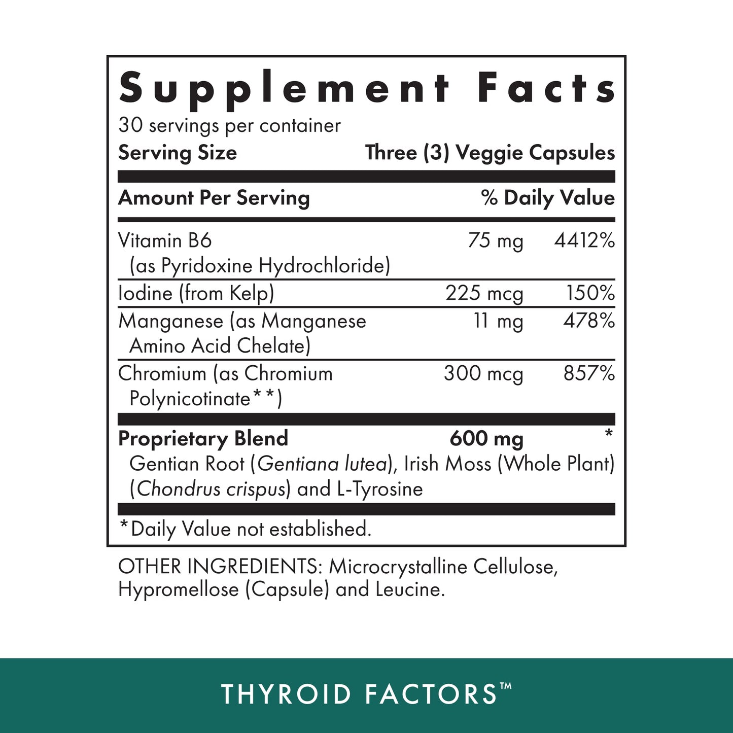MICHAEL'S Naturopathic Thyroid Factors 90 Capsules