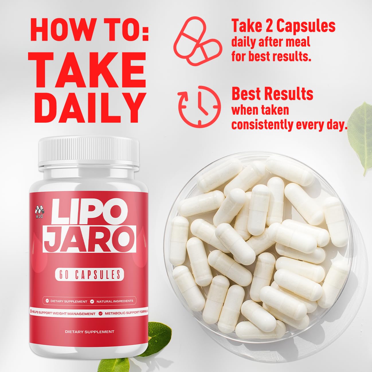 MJO Lipojaro Capsules, 120 Capsules