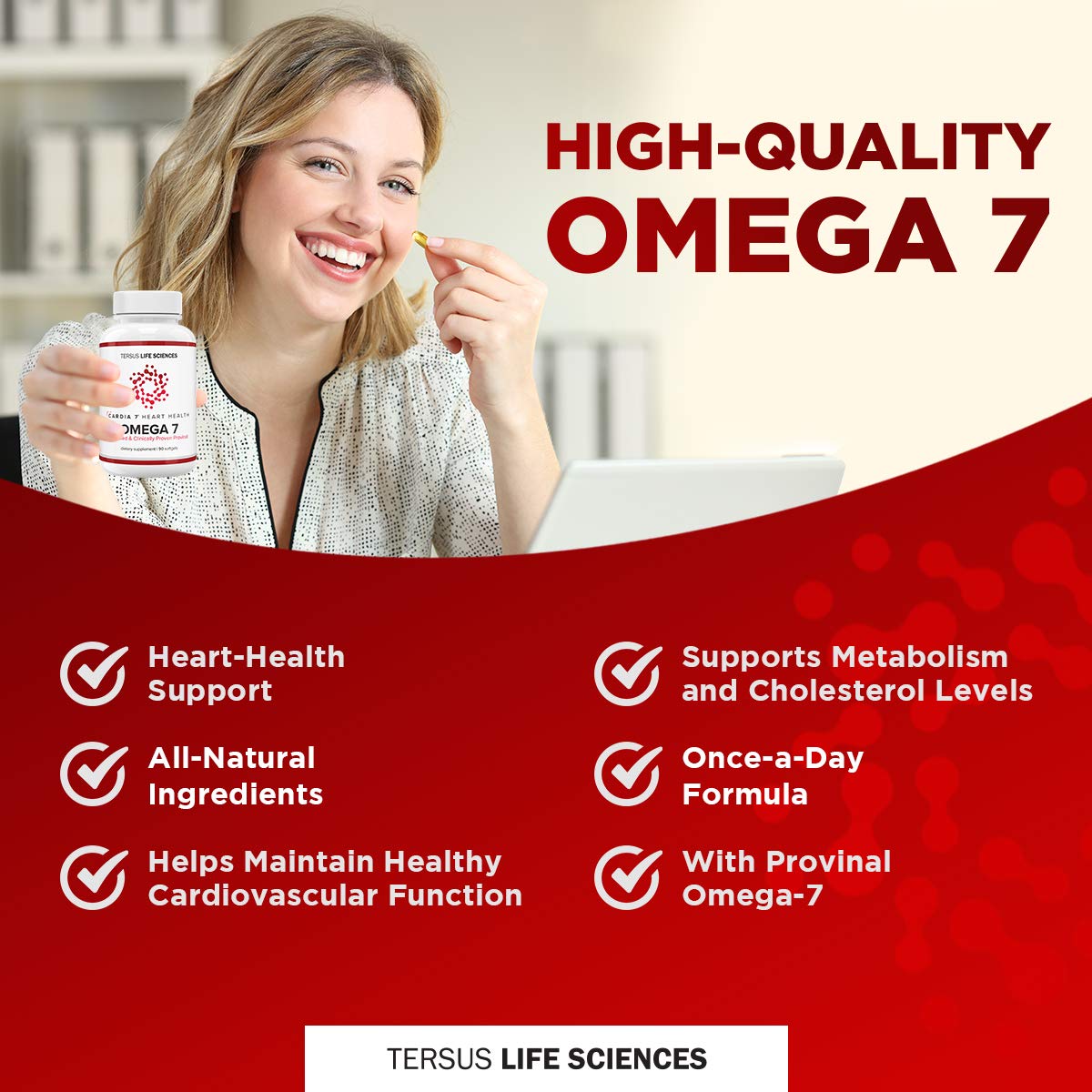 CARDIA7 Heart Health Omega 7 Softgel 1 Count