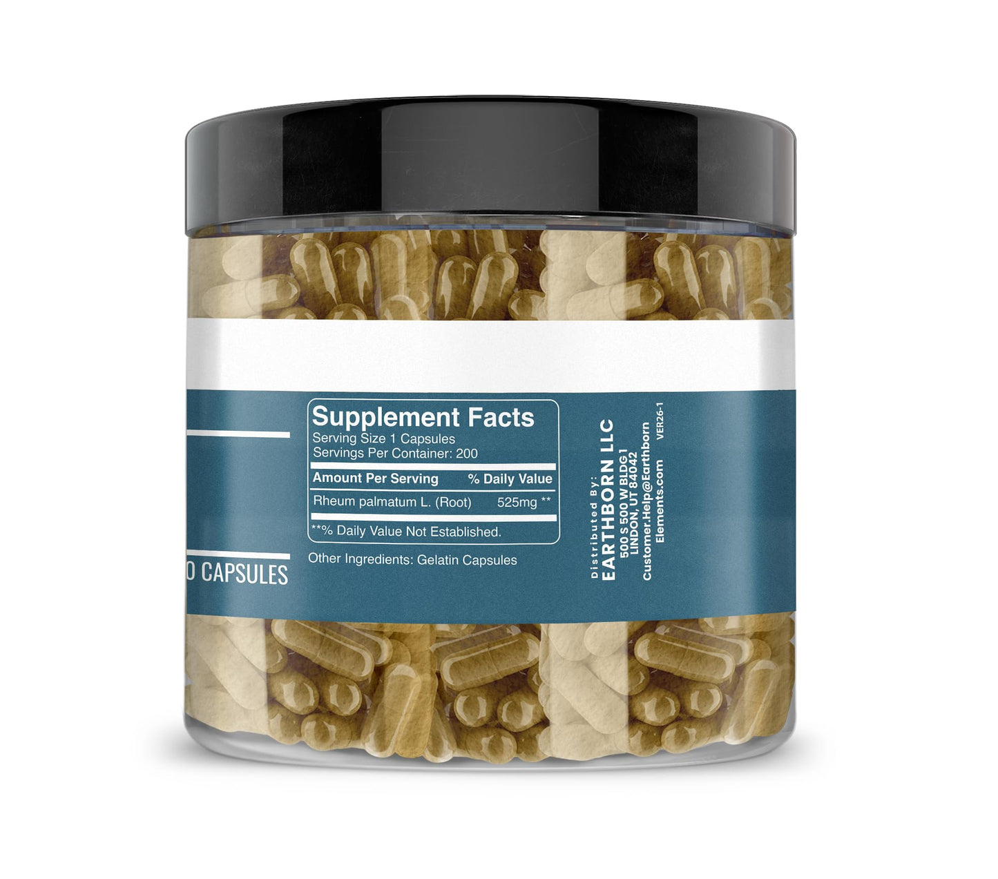 Earthborn Elements Turkey Rhubarb Extract Capsules 200