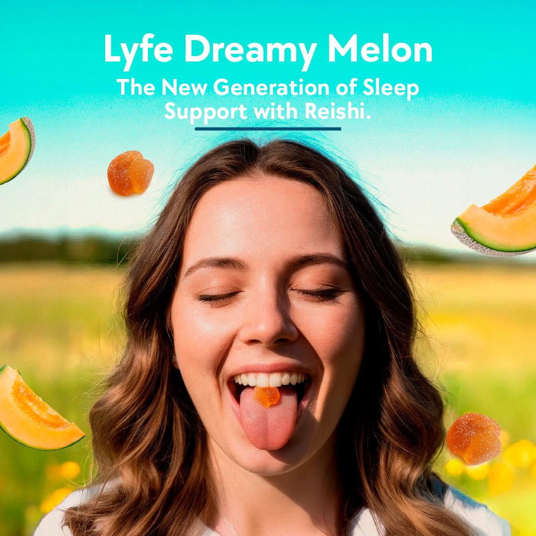 LYFE Functional Mushroom Gummies Creamy Melon Flavor, 40 Count