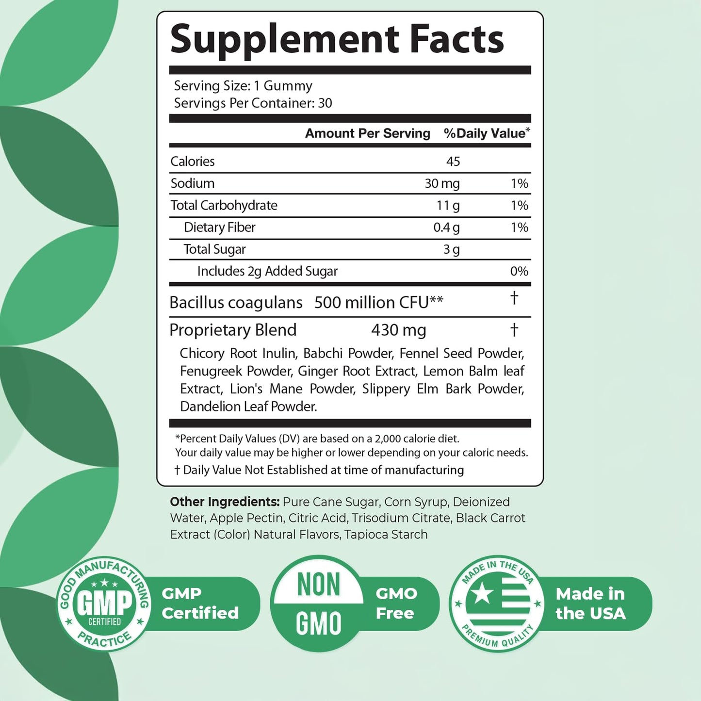 Nature's NutriWave Sequente GutCore Bacillus Coagulans & Ginger Gummies, 30 Count