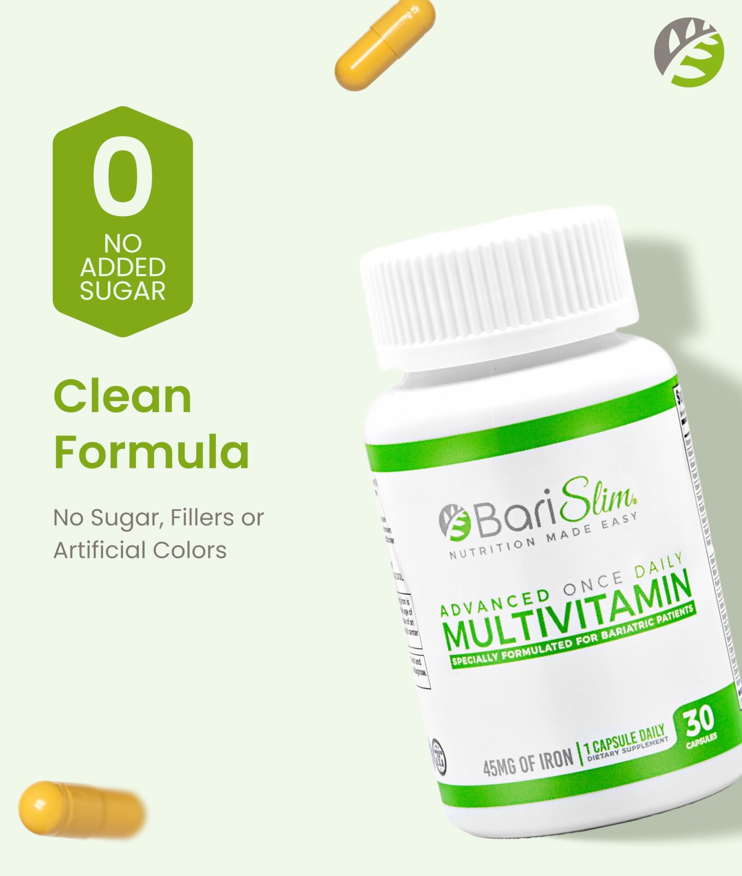 BariSlim Advanced Once Daily Bariatric Multivitamin Capsule, 30 Count
