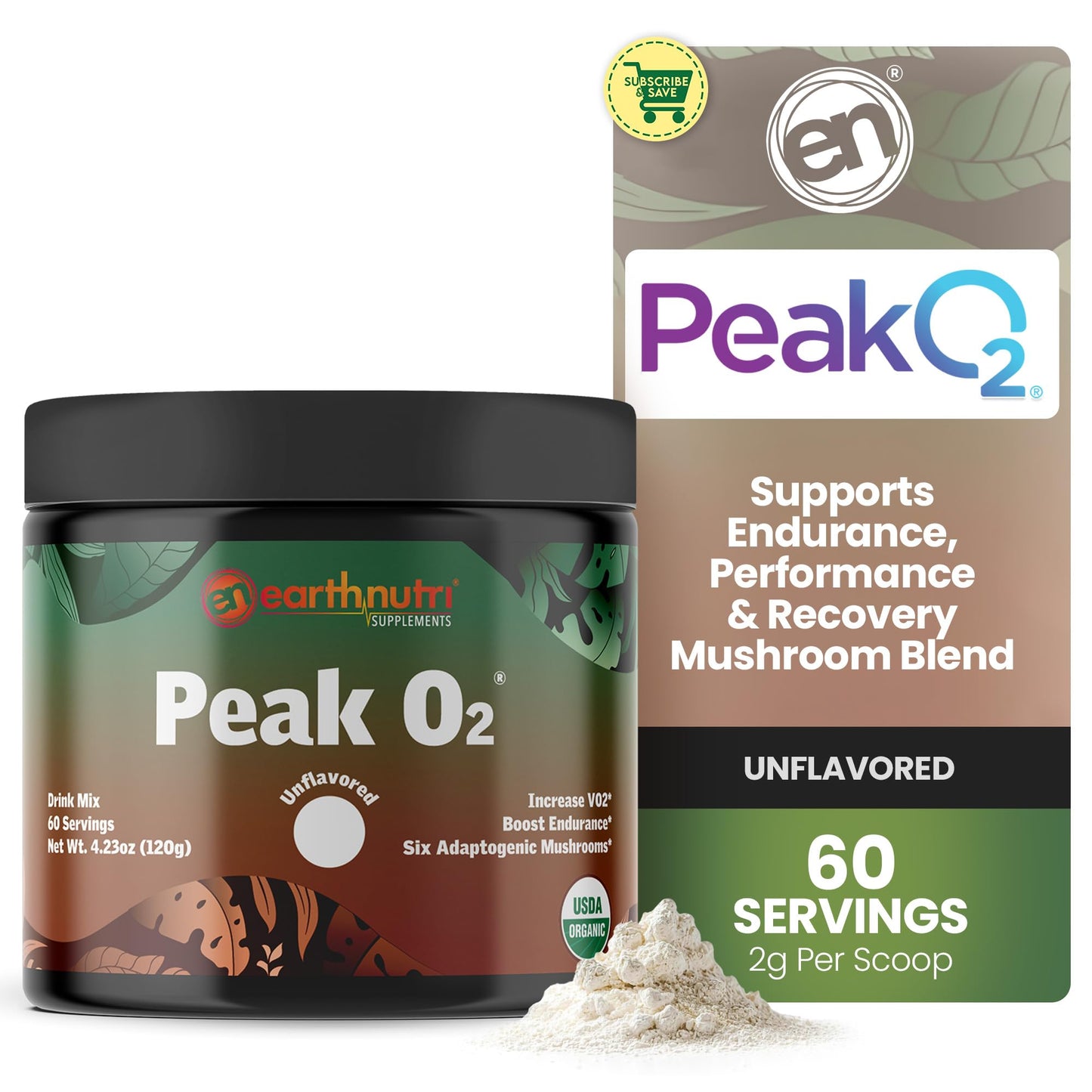 EarthNutri PeakO2 Workout Supplement Powder 4.23 oz
