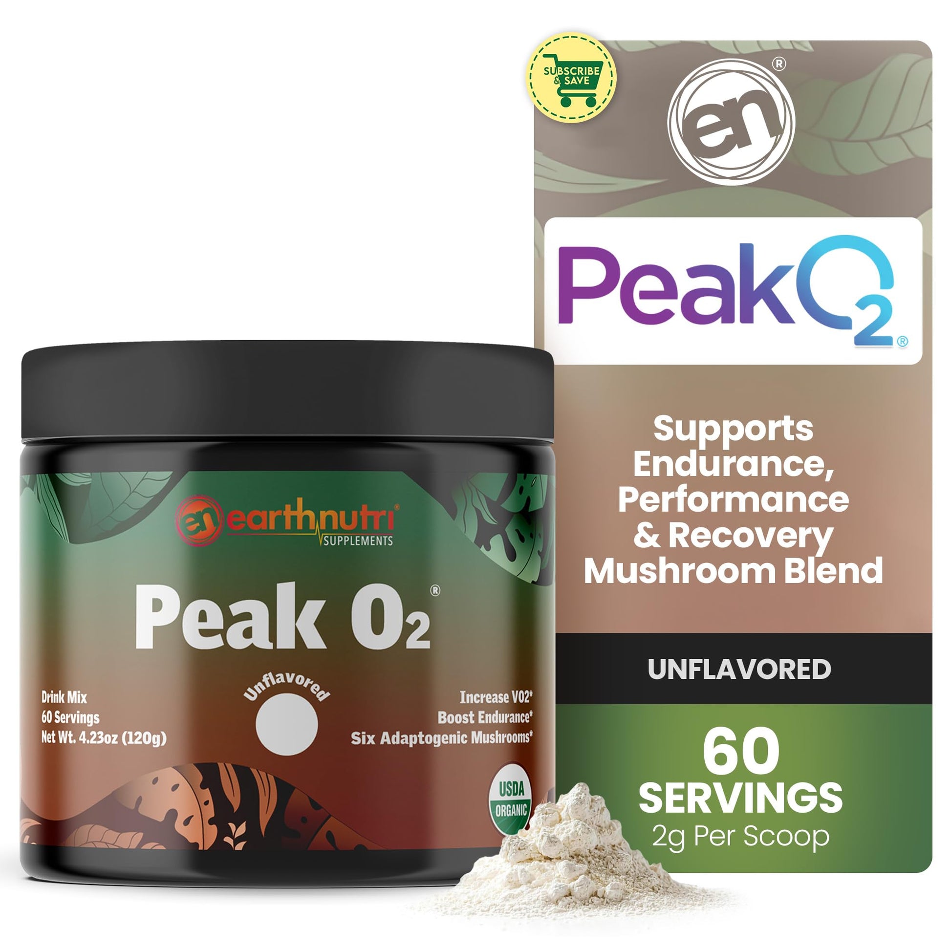 EarthNutri PeakO2 Workout Supplement Powder 4.23 oz