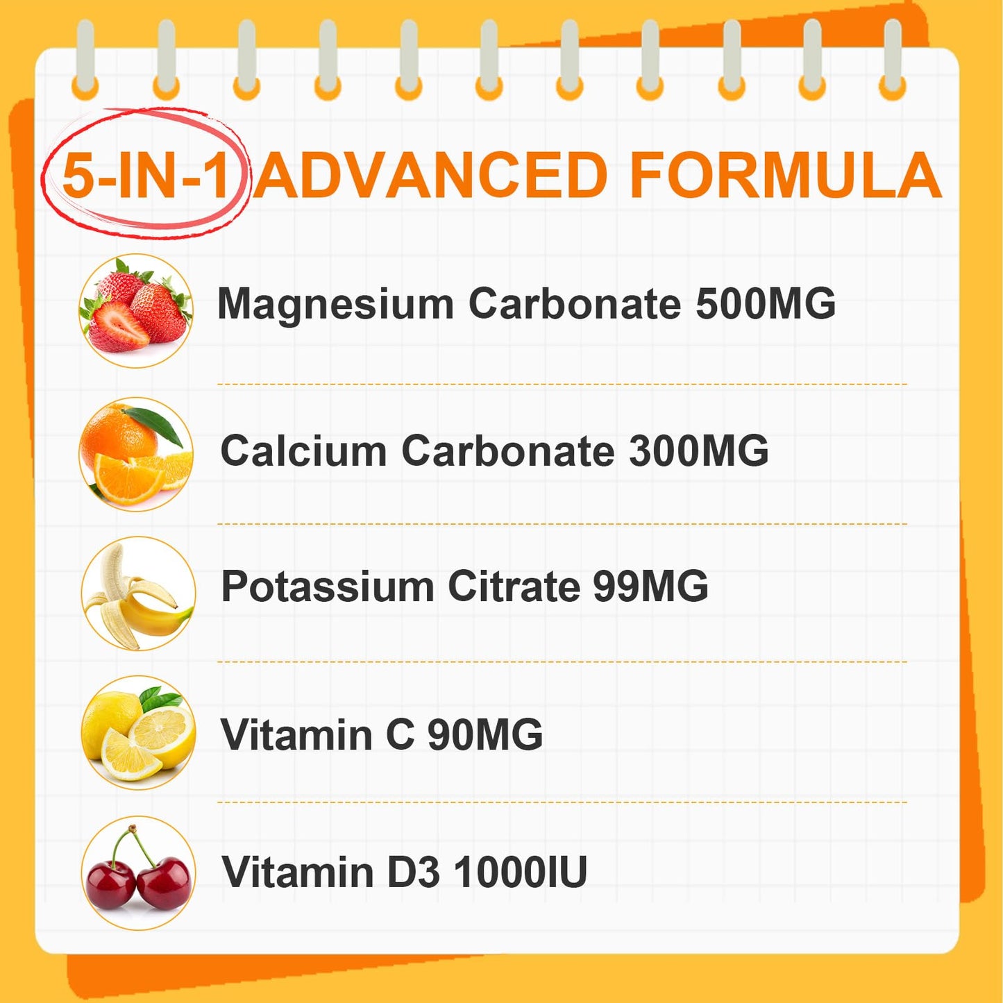 JOVITHEA Magnesium Carbonate Gummies 500mg, 120 Gummies