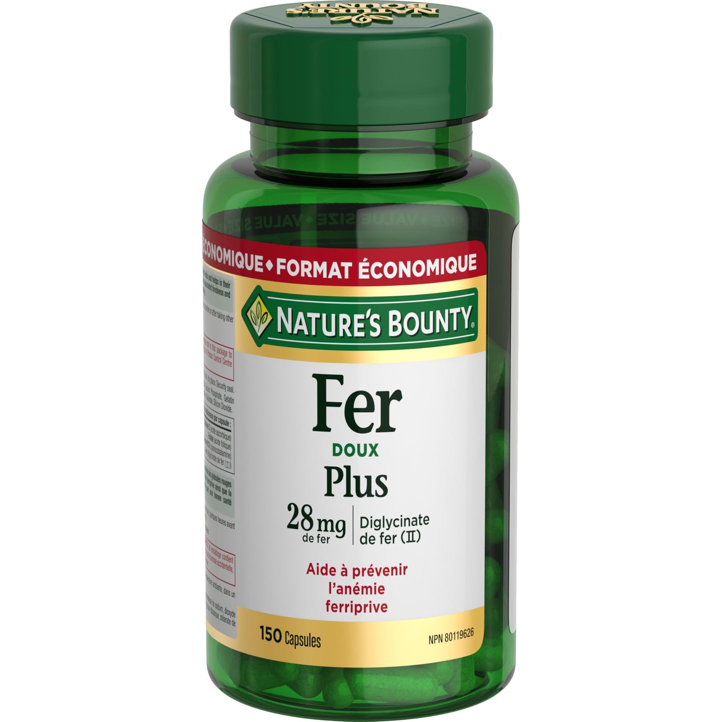 Nature's Bounty Gentle Iron Plus Capsules 150 Count