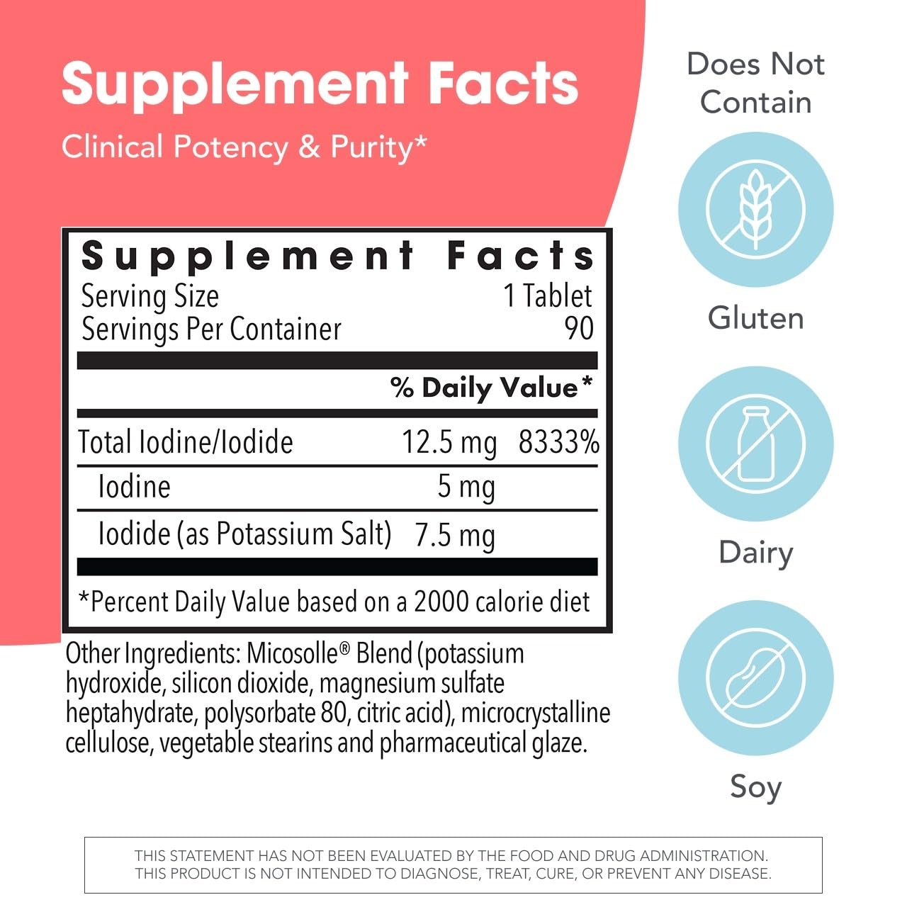 Optimox Iodoral 12.5 mg Tablets, 90 Count