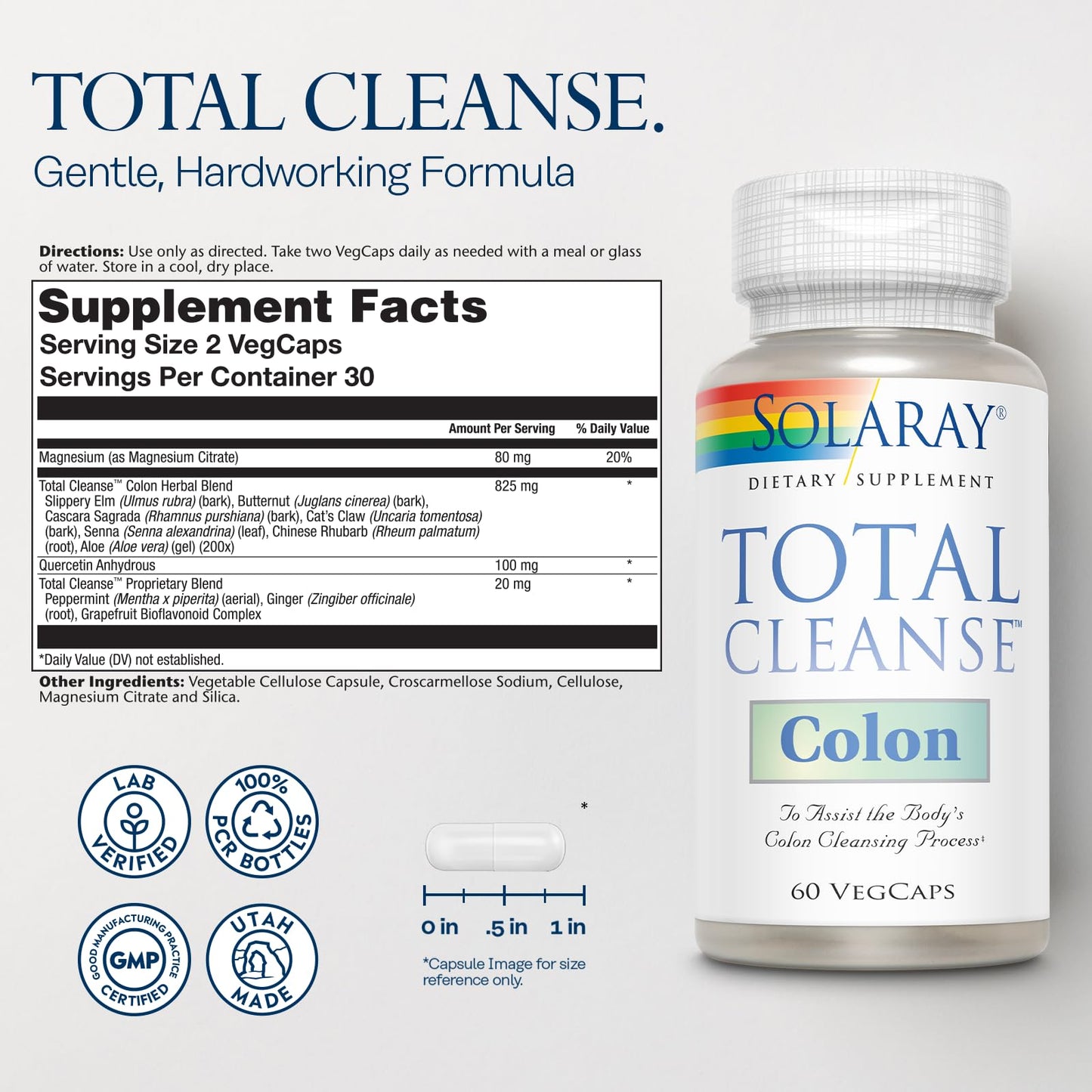 Solaray Total Cleanse Colon Capsules 60