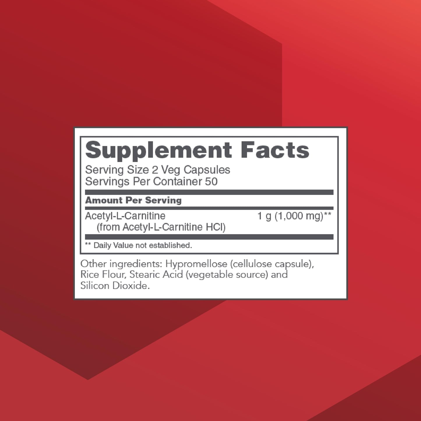 Protocol for Life Balance Acetyl-L-Carnitine 500mg Capsules, 100 Count
