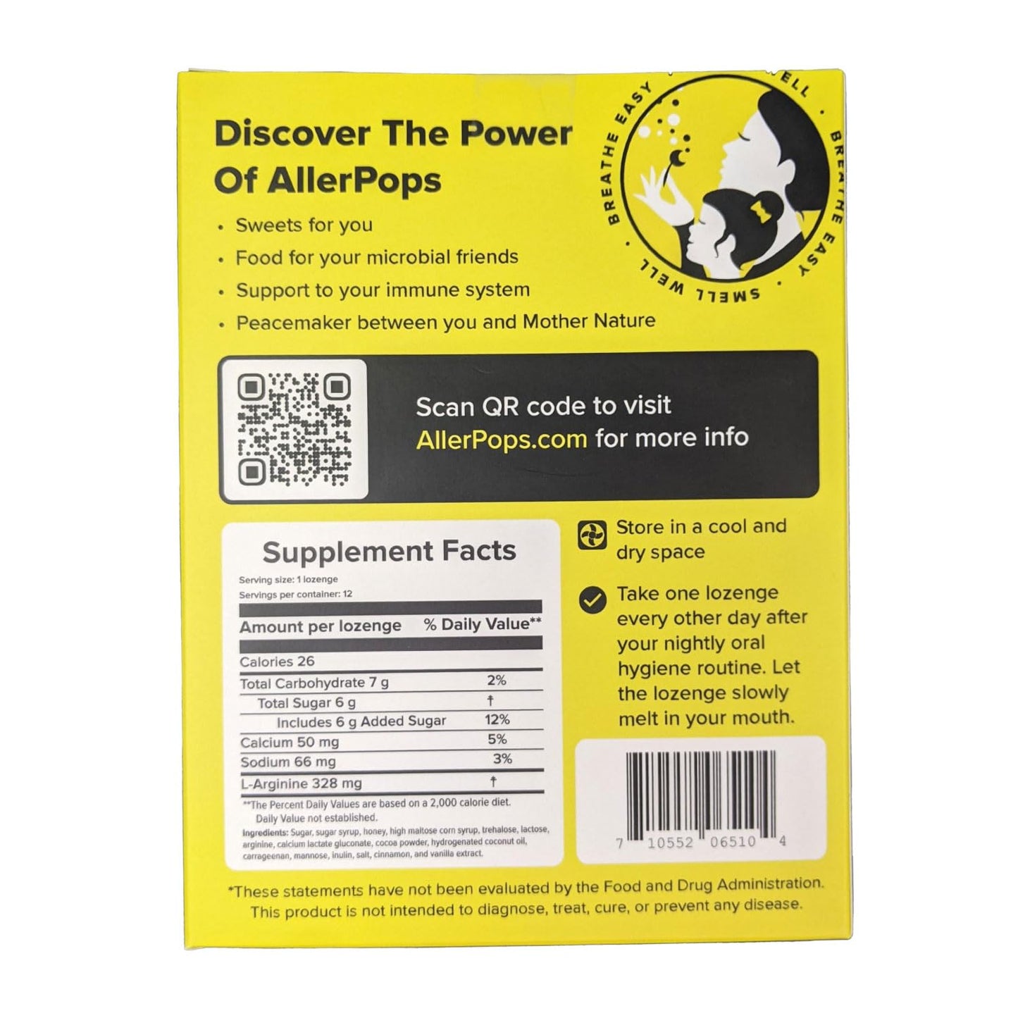 Knoze Jr AllerPops Prebiotic Supplement Tablets, 12 Count