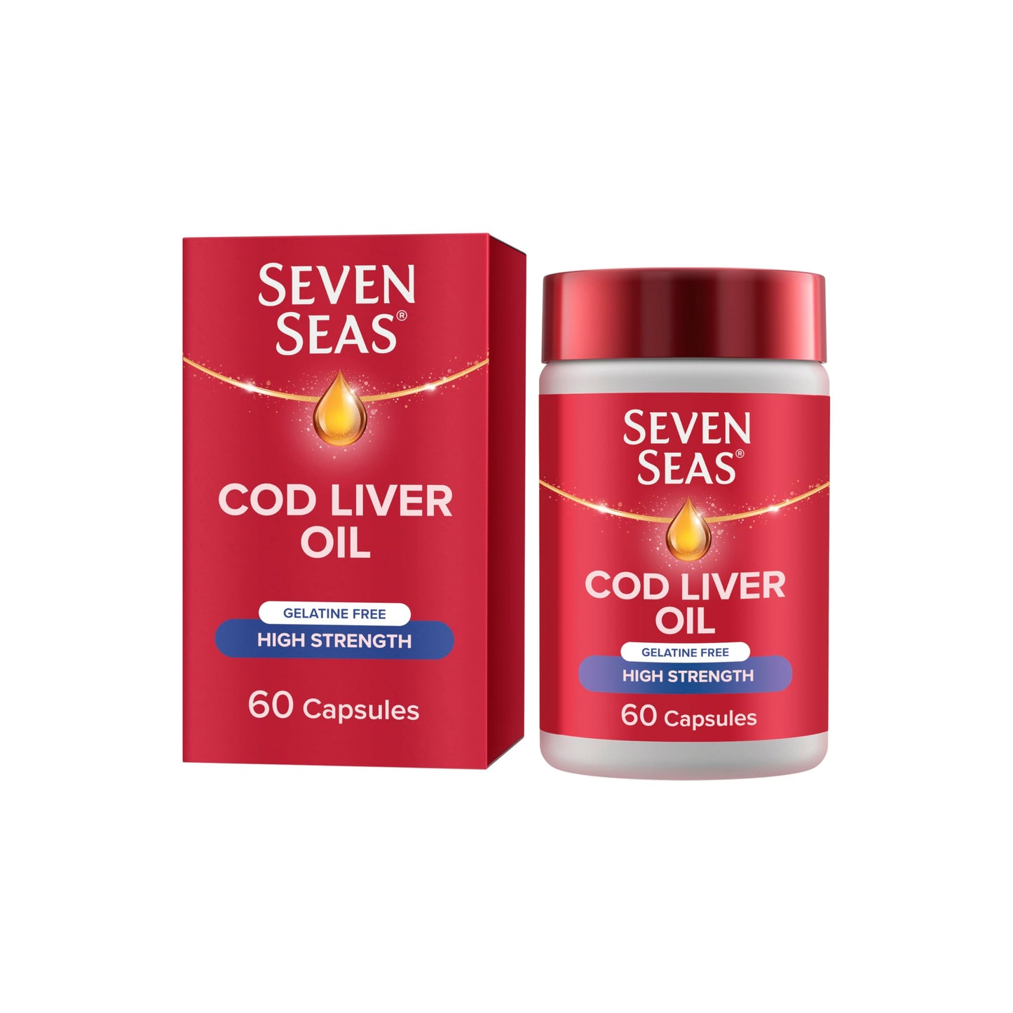 Seven Seas Simply Timeless Cod Liver Oil High Strength 60 Capsules