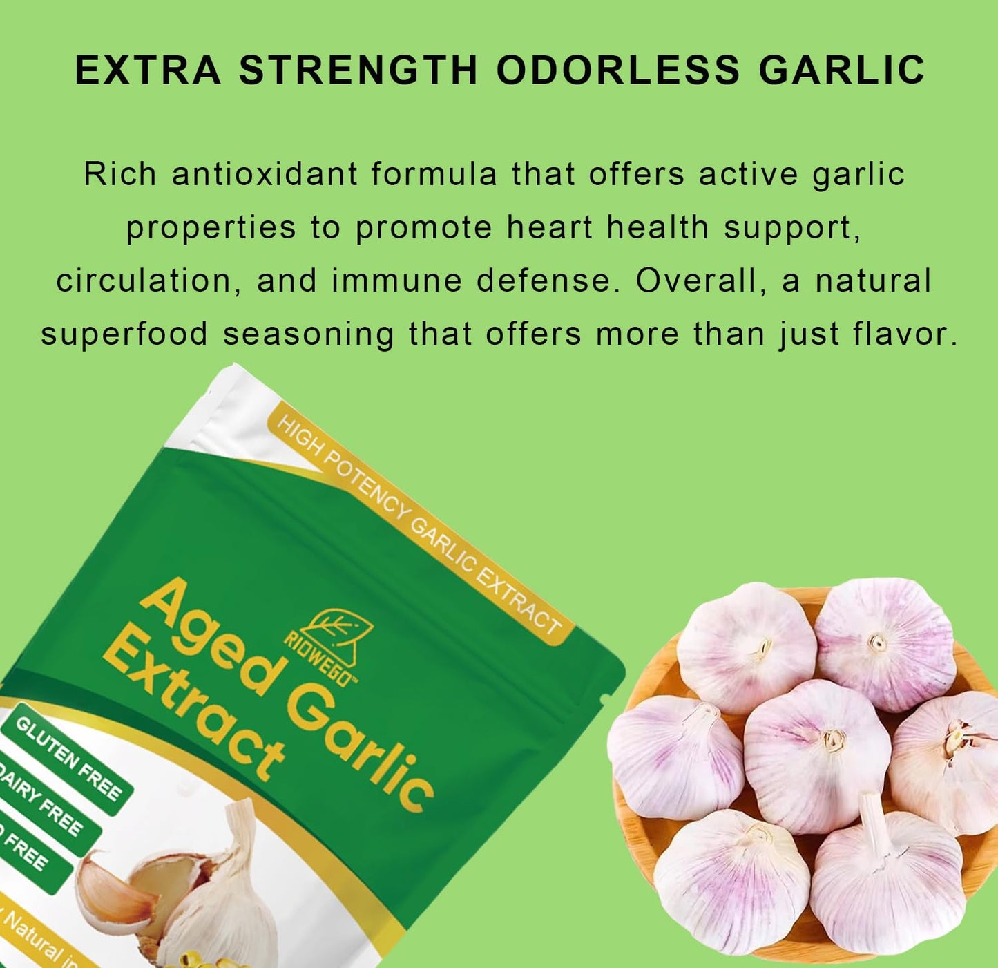 RIOWEGO Aged Garlic Extract Softgels 180 Count