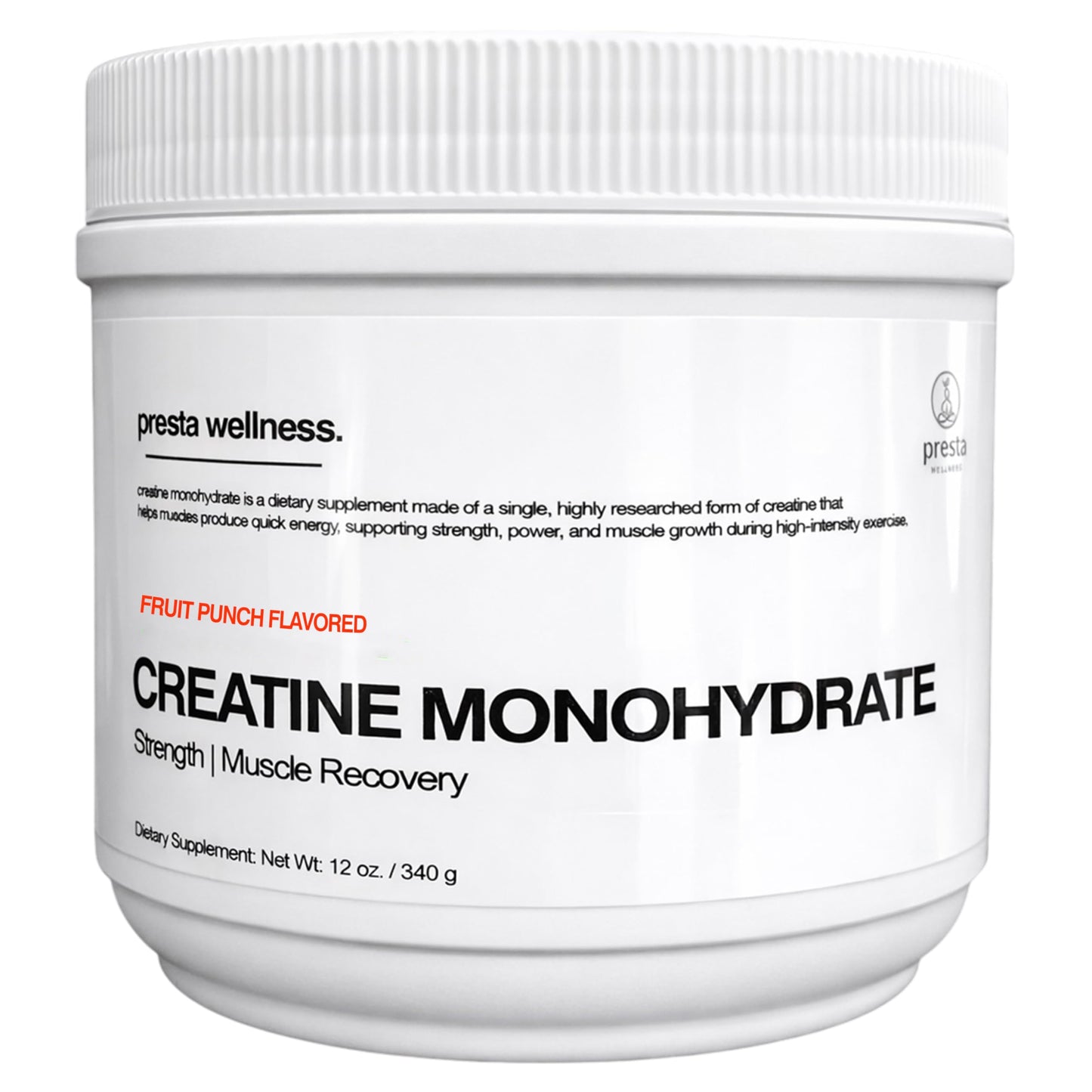 Presta Wellness Creatine Monohydrate Powder 12 oz