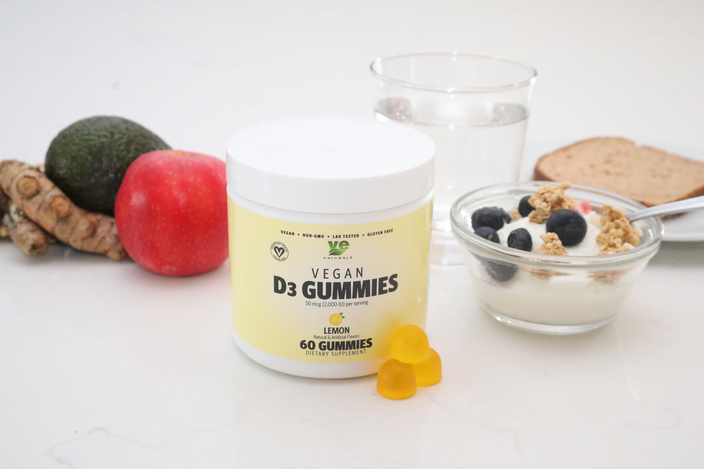 VE Imports Vitamin D3 Gummies 1000 IU per Gummy, 60 Gummies