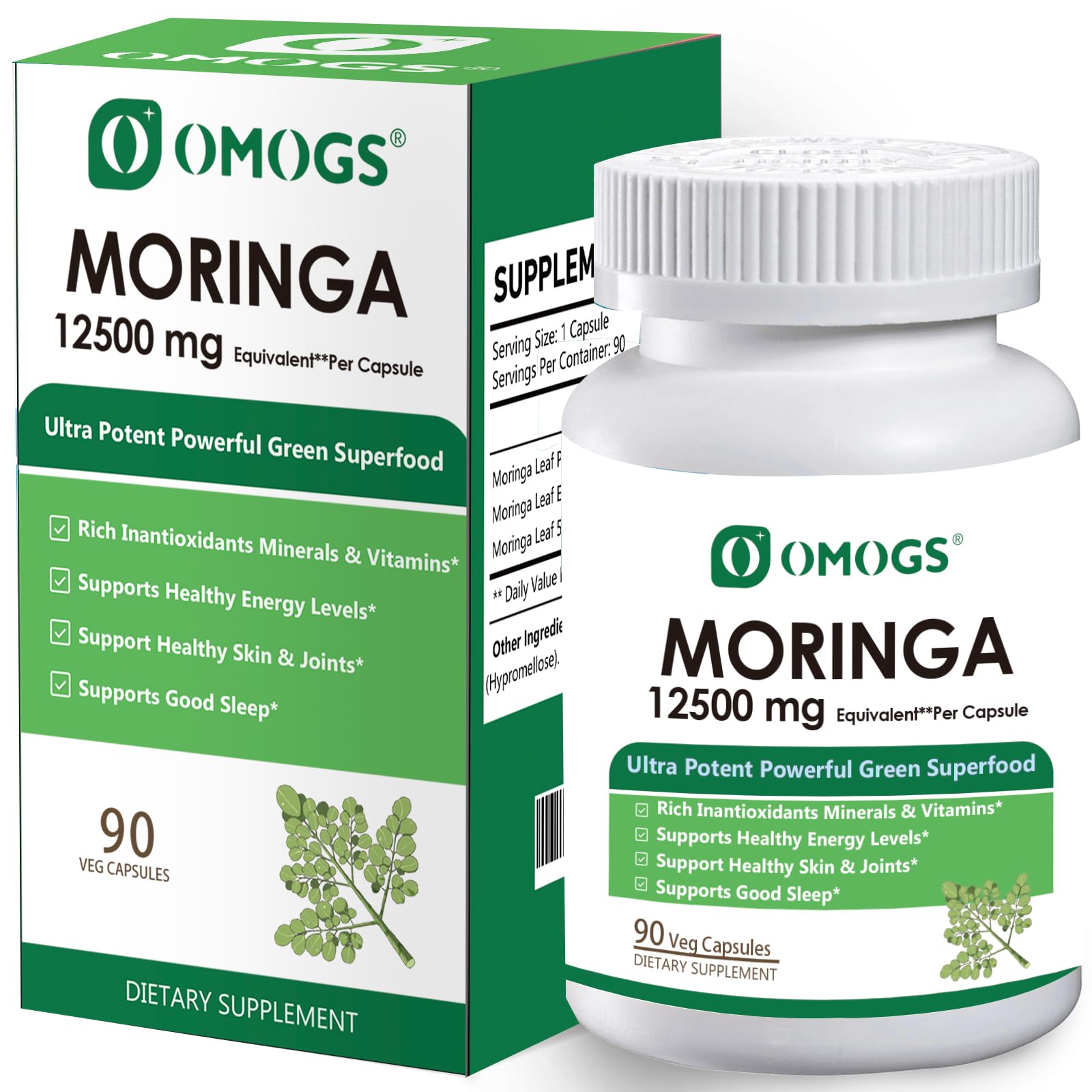 OMOGS Moringa Capsules Capsule, 1 Count