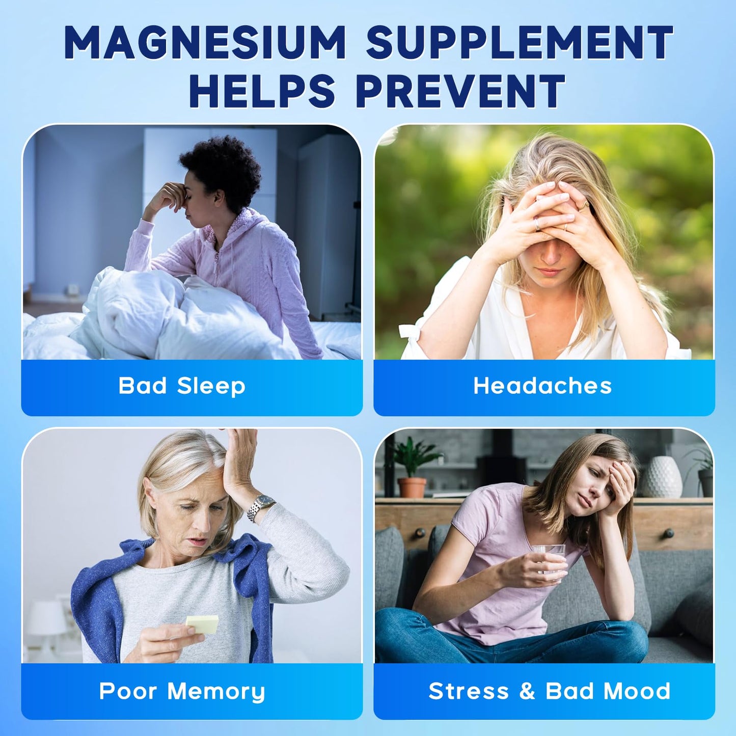 Nedtol Magnesium Glycinate Gummies 600mg, Sugar Free, with Vitamin D, B6, and CoQ10, for Sleep and Relaxation, 120 Gummies